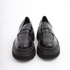 MOCASSINO PLATFORM NERO<BR/> 