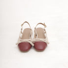 SLINGBACK FLAT PUNTALE BORDEAUX 