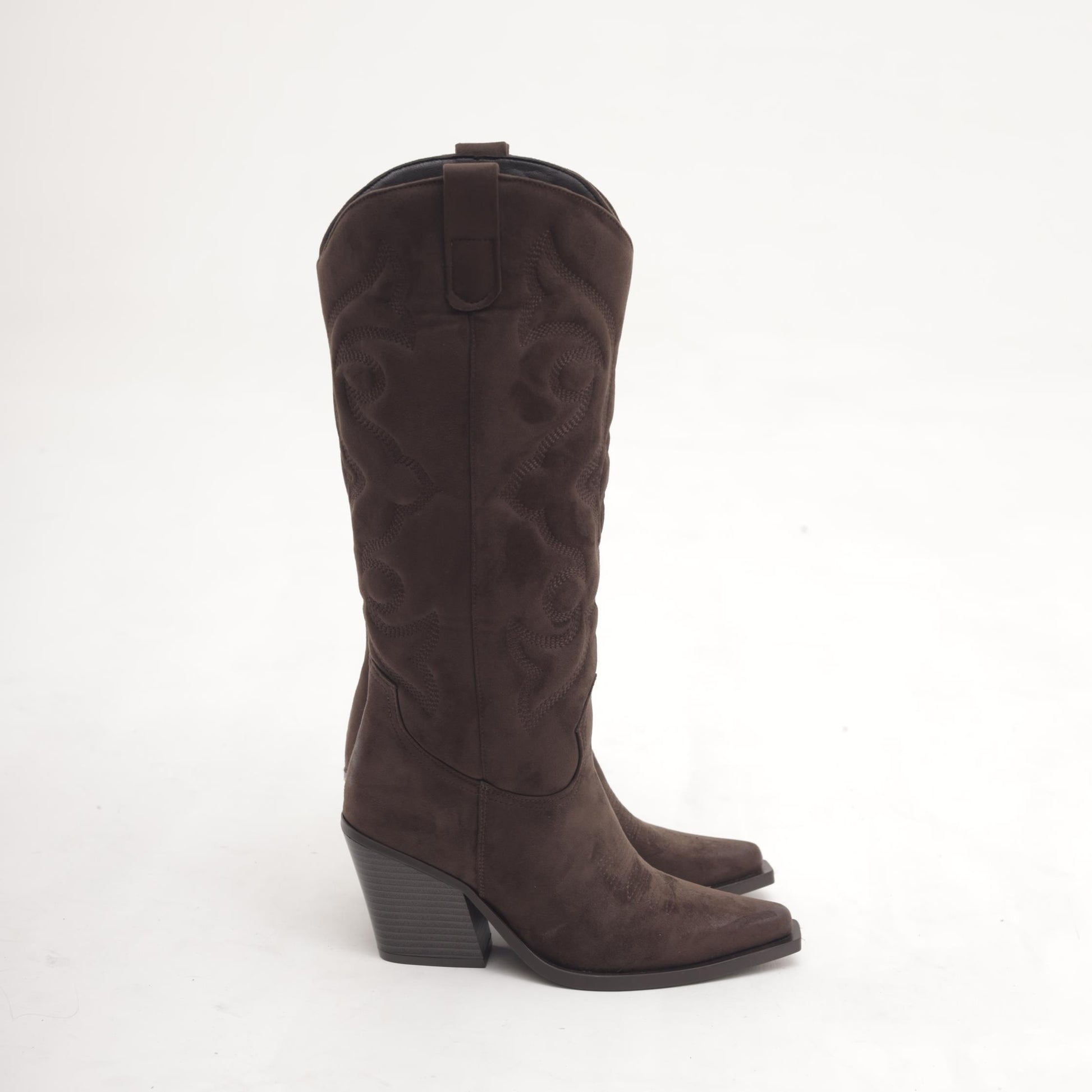 STIVALE TEXANO RICAMO GAMBALE TESTA DI MORO MP2701-8MFTM CHOCOLA