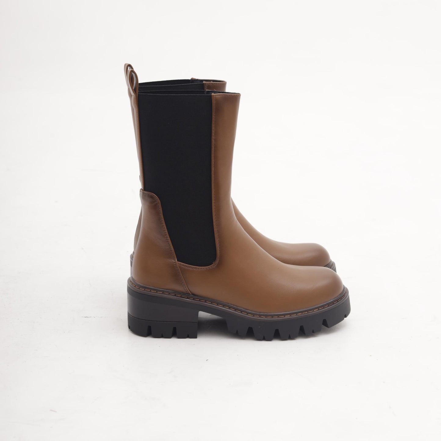 STIVALETTO ELASTICO GRANDE CUOIO 