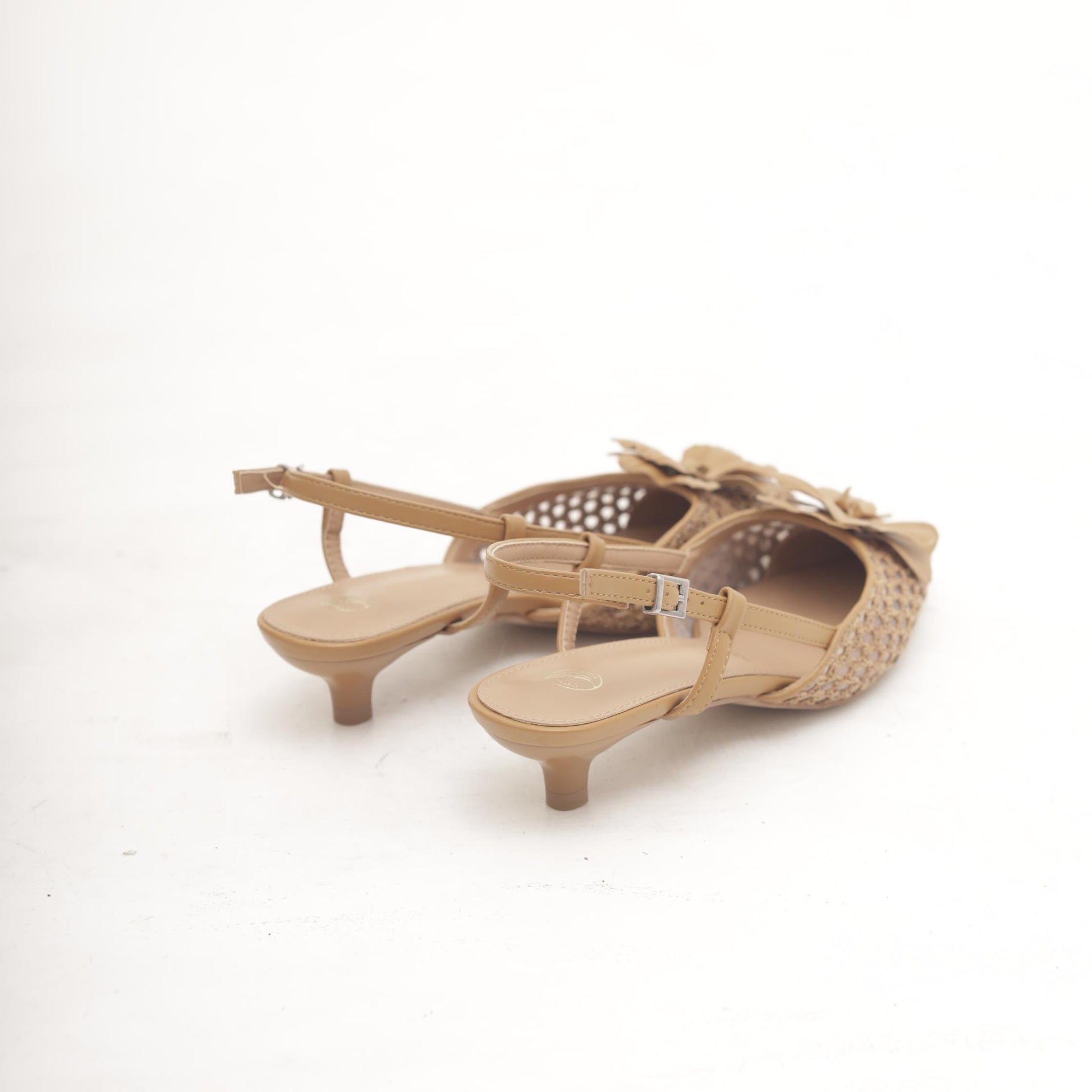 SLINGBACK RETE FIORE NUDE 