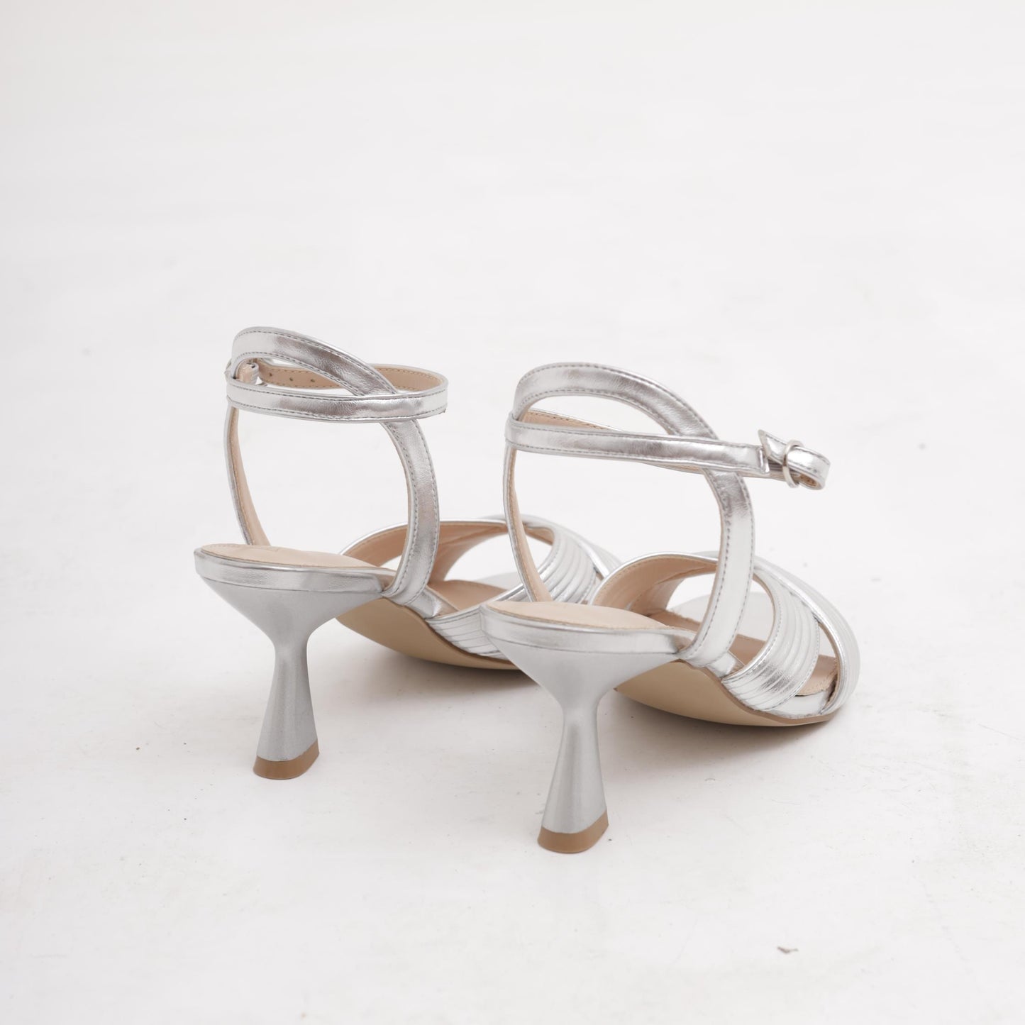 SANDALO V RIGATO ARGENTO 