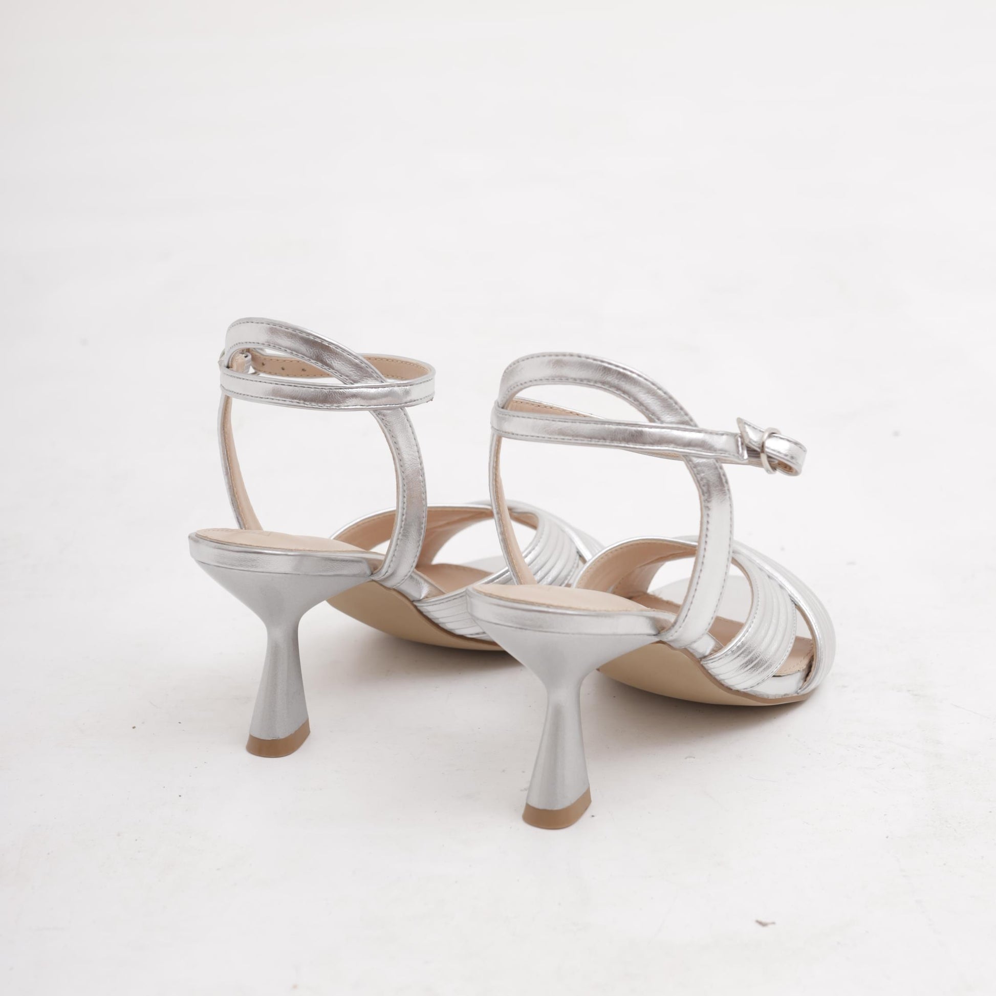 SANDALO V RIGATO ARGENTO 