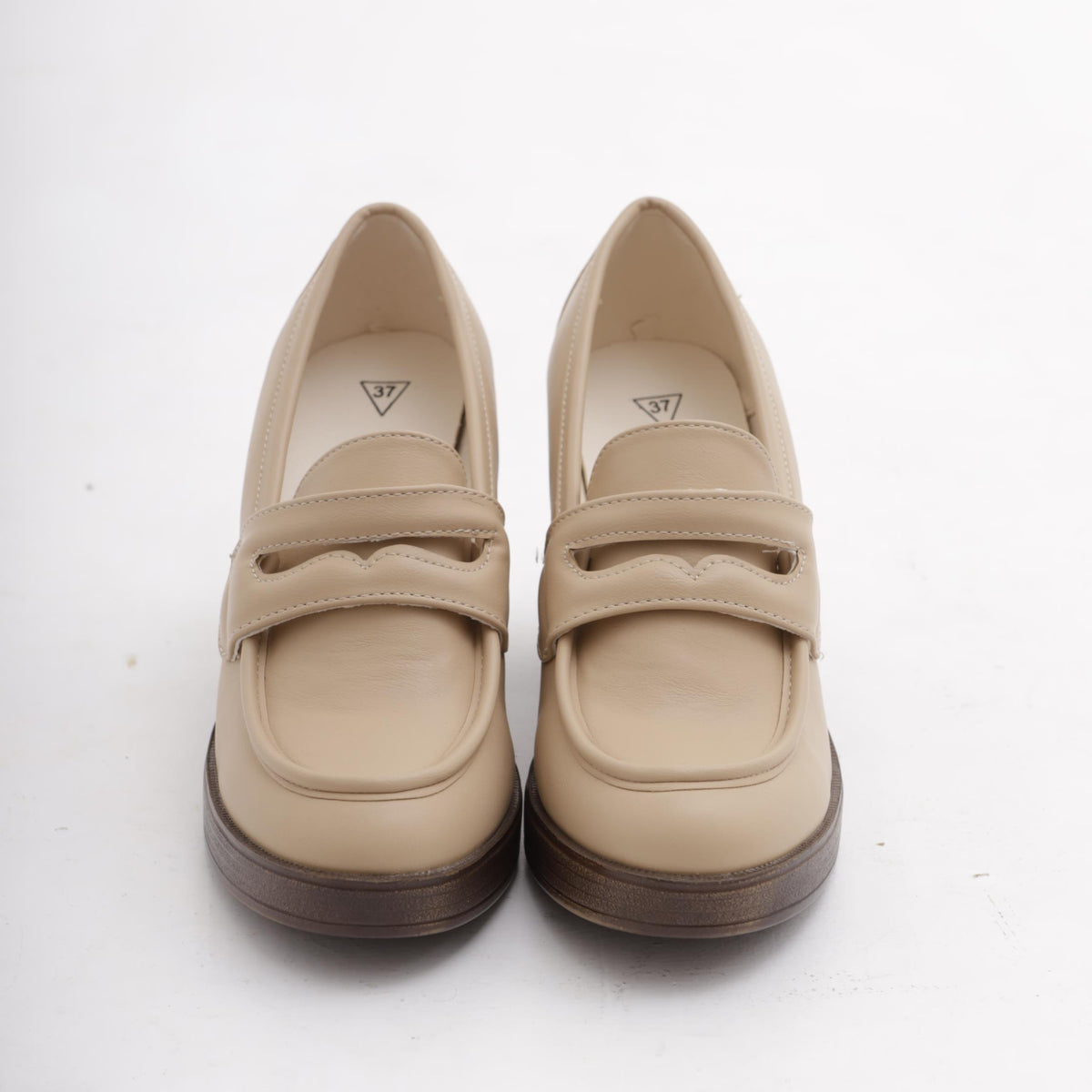 MOCASSINO TACCO BEIGE 