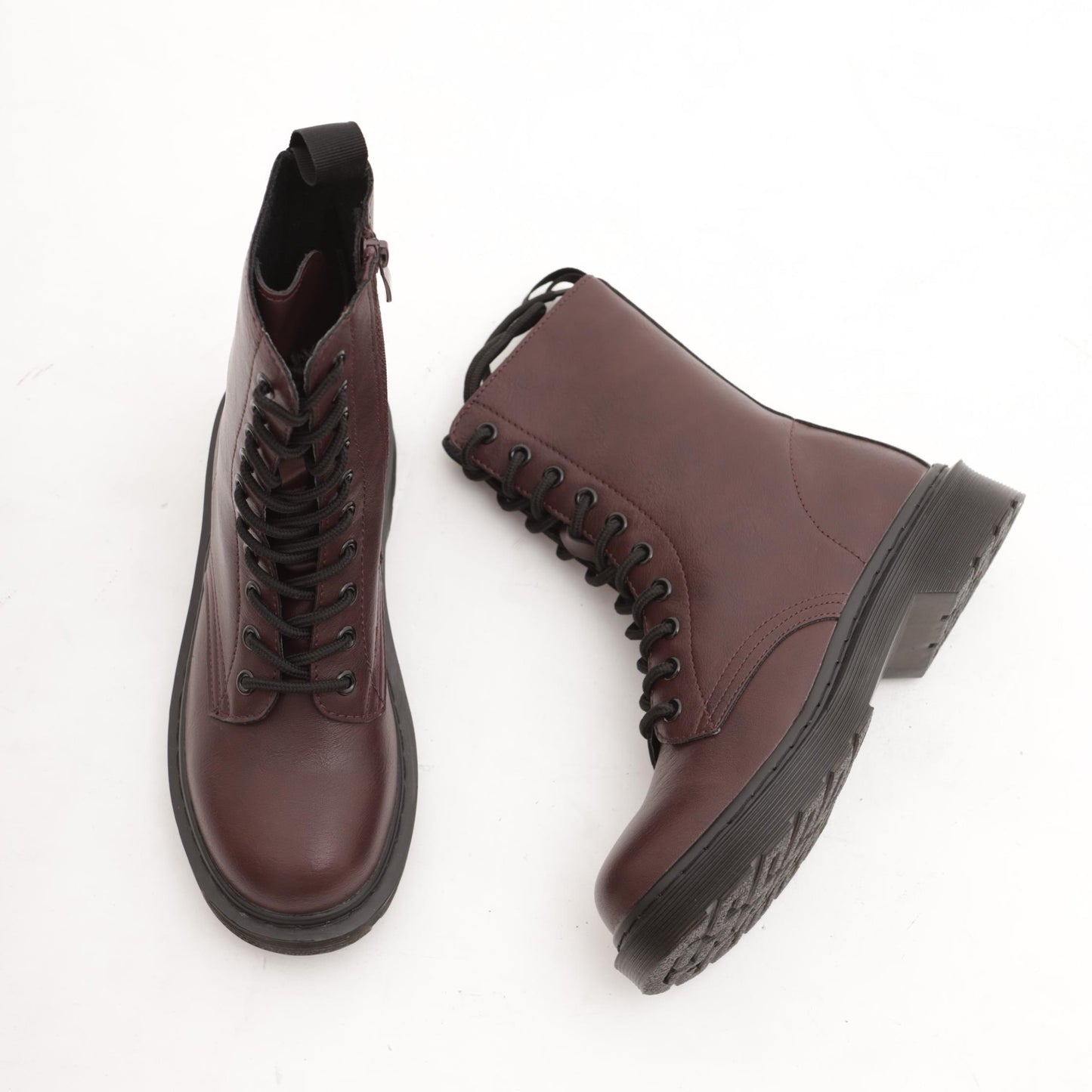 ANFIBIO ALTO CON ZIP BORDEAUX 