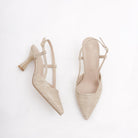 SLINGBACK CHIFFON CHAMPAGNE 