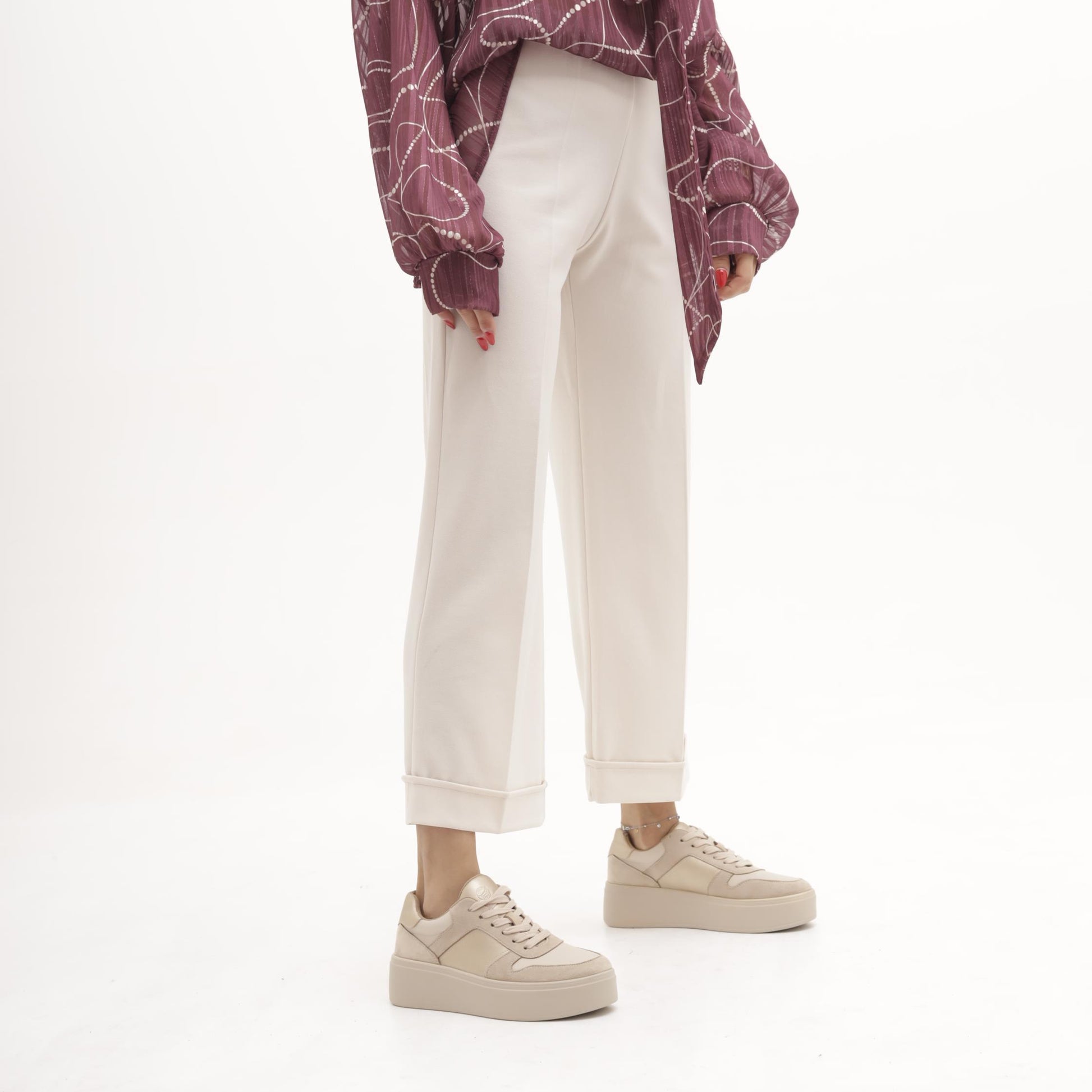 SNEAKERS PLATFORM TAUPE MP2736-1PUTA CHOCOLA