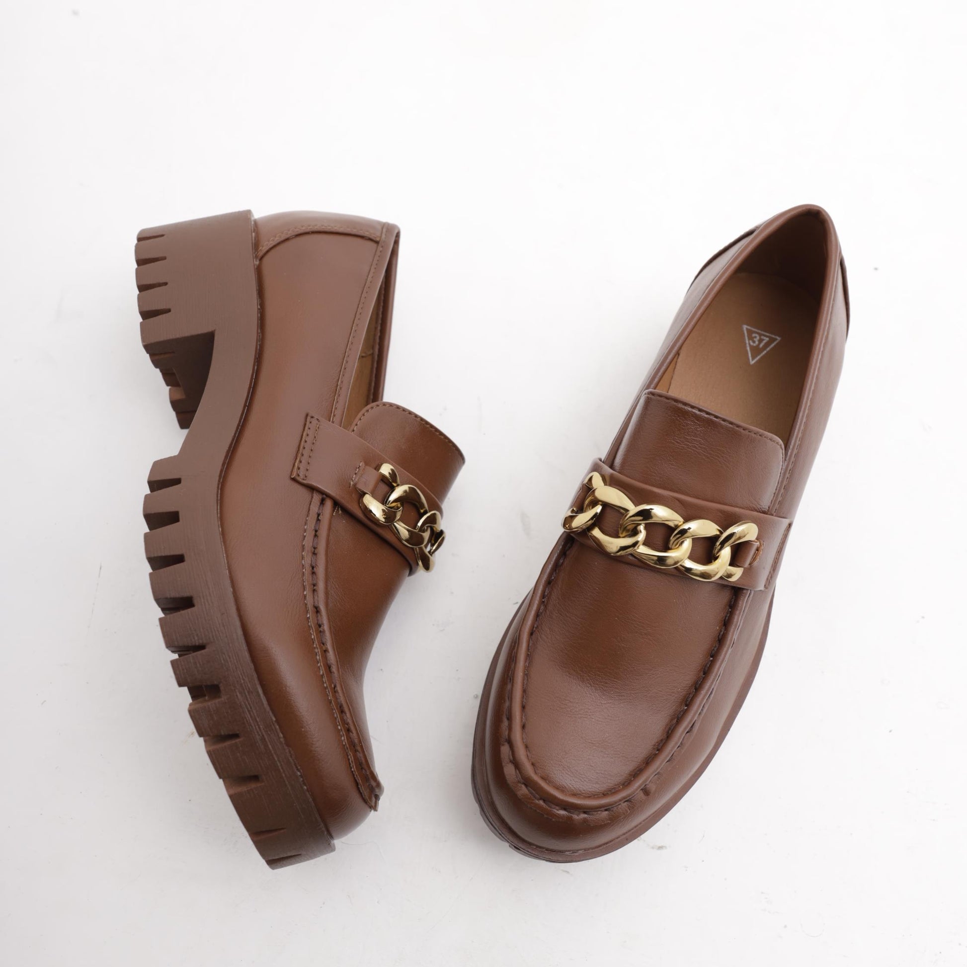 MOCASSINO CATENA MARRONE 
