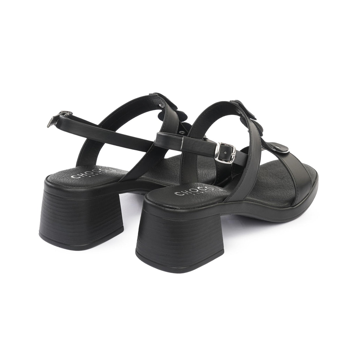 SANDALO TACCO SHAPES NERO<BR/> 