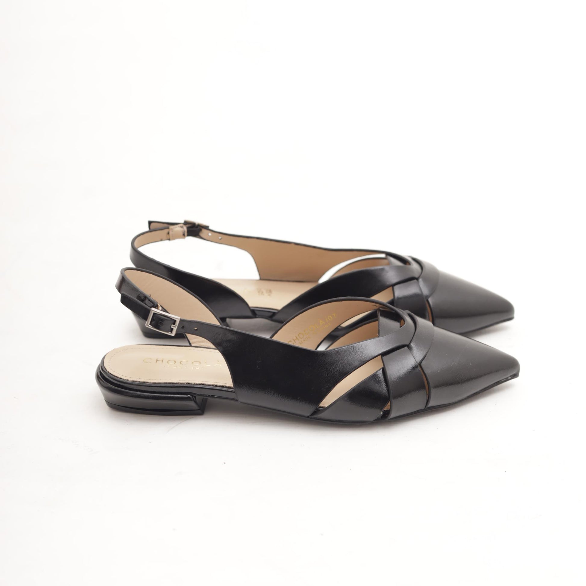 SLINGBACK FASCE INCROCIATE NERO 