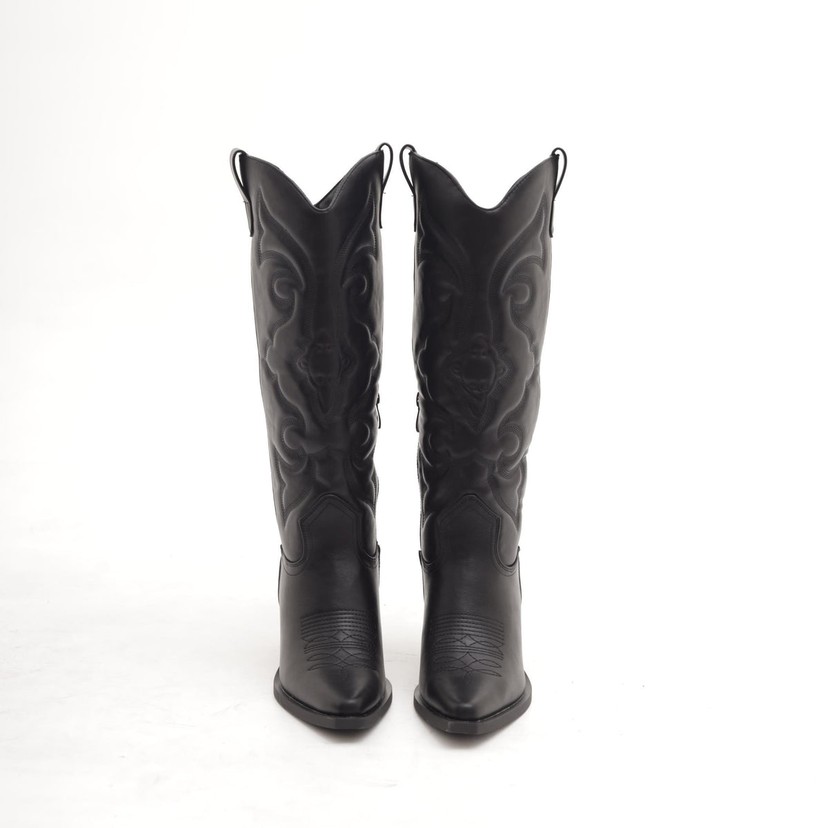 STIVALE TEXANO RICAMO GAMBALE NERO 