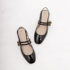 SLINGBACK FLAT NERO 