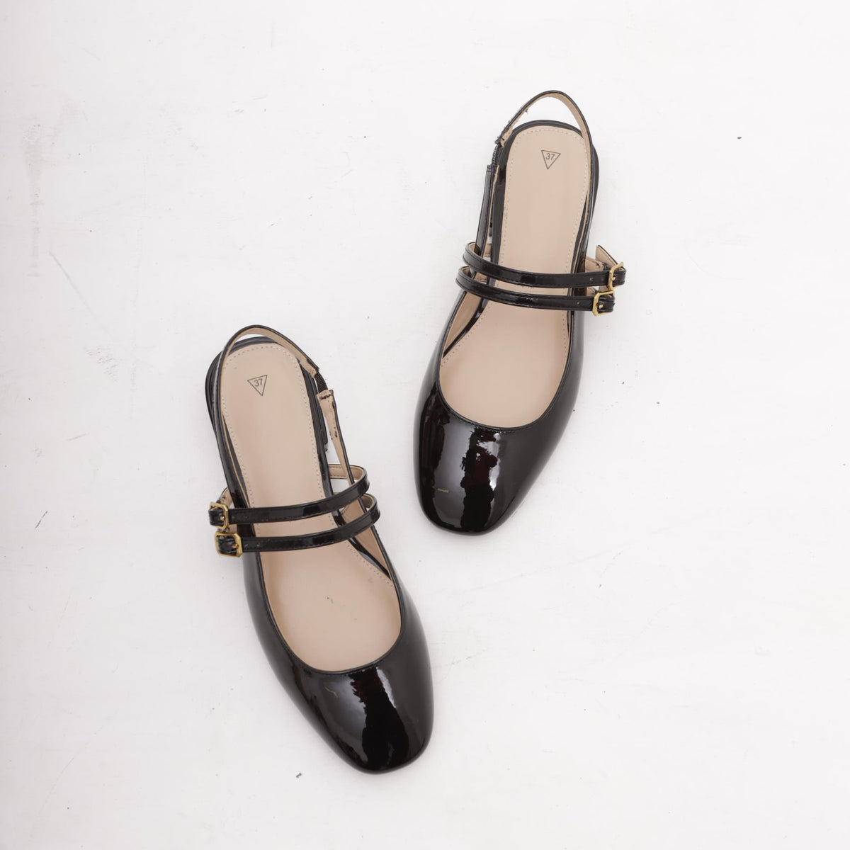 SLINGBACK FLAT NERO 