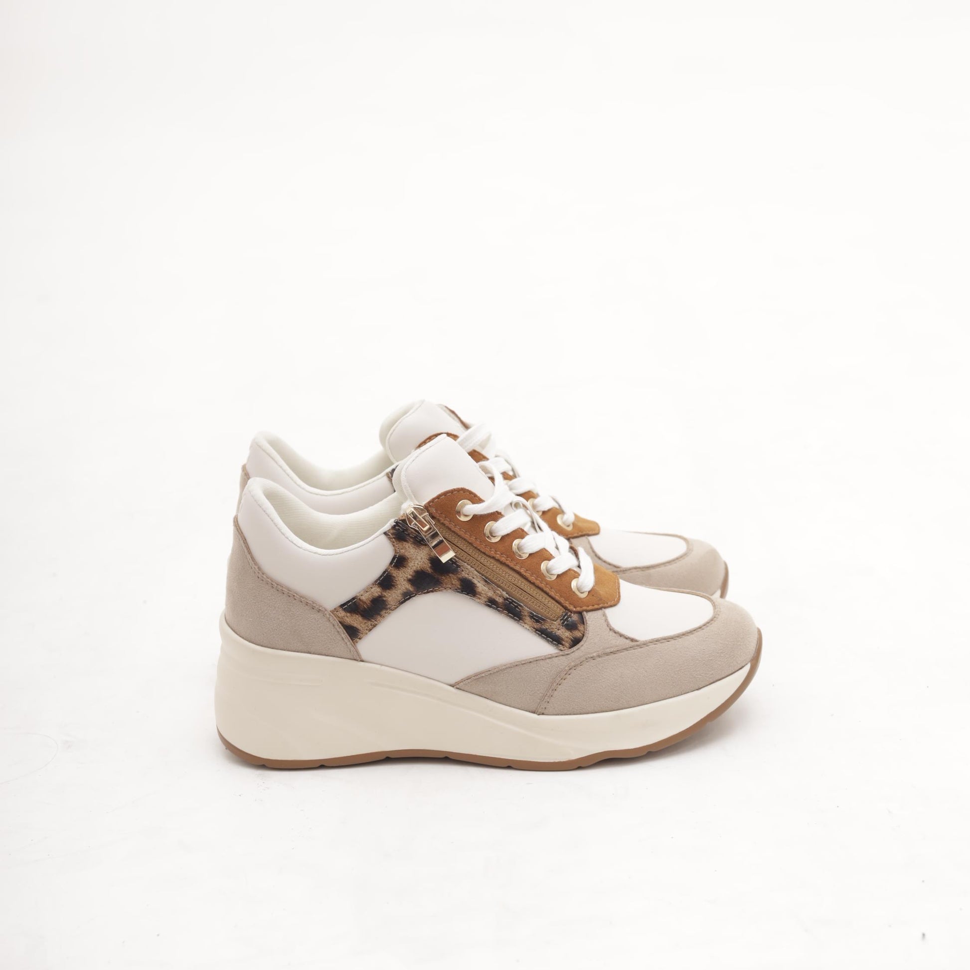 SNEAKERS ALTA ZIP TAUPE 