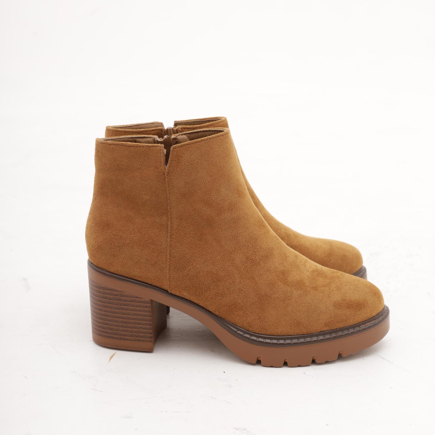STIVALETTO BASSO LISCIO MARRONE 