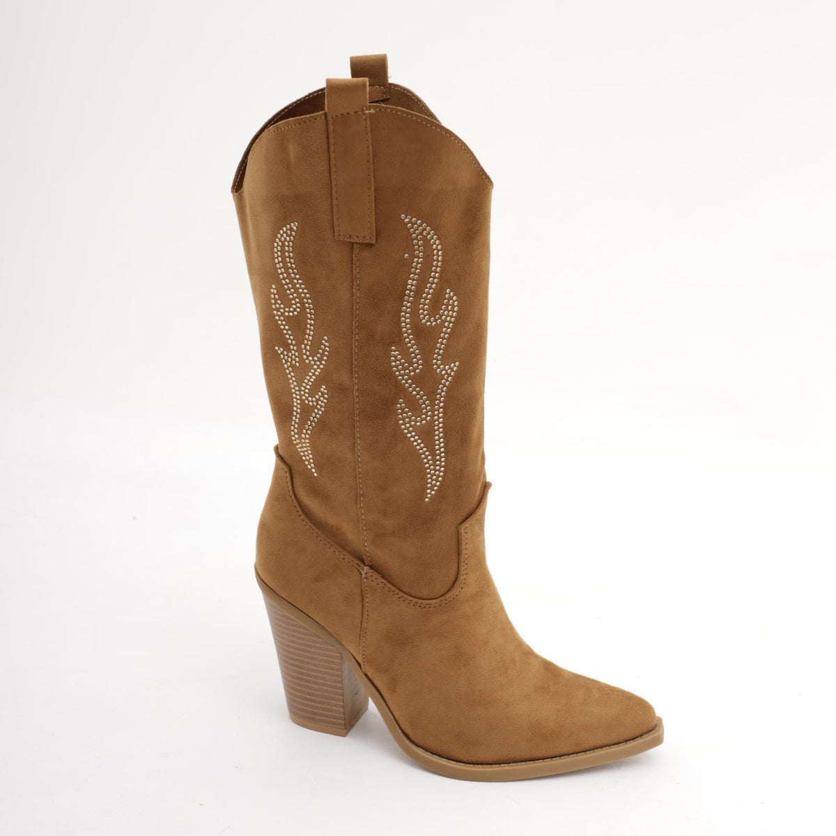 TEXANO CHOCOLA' STRASS CUOIO<BR/> 