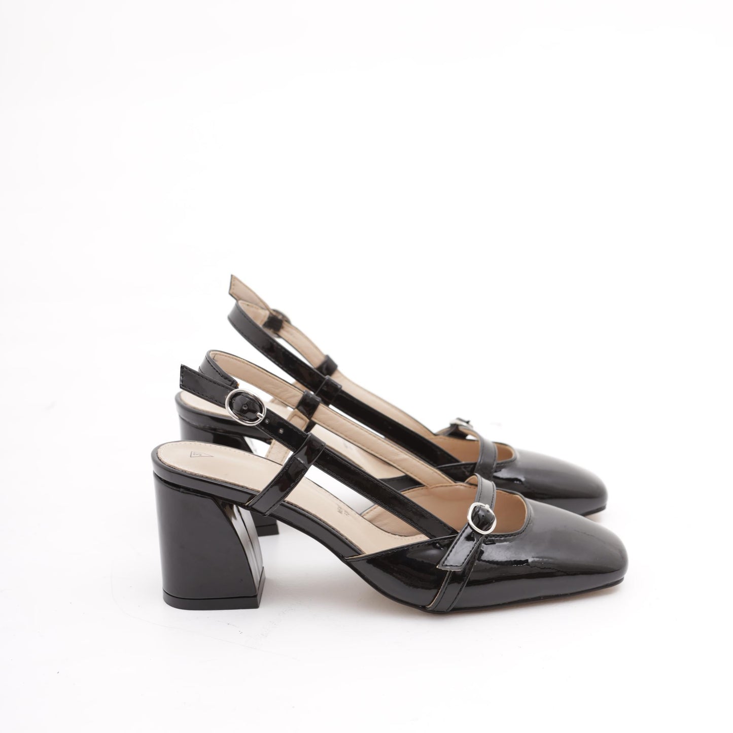 SLINGBACK CINTURINO NERO 