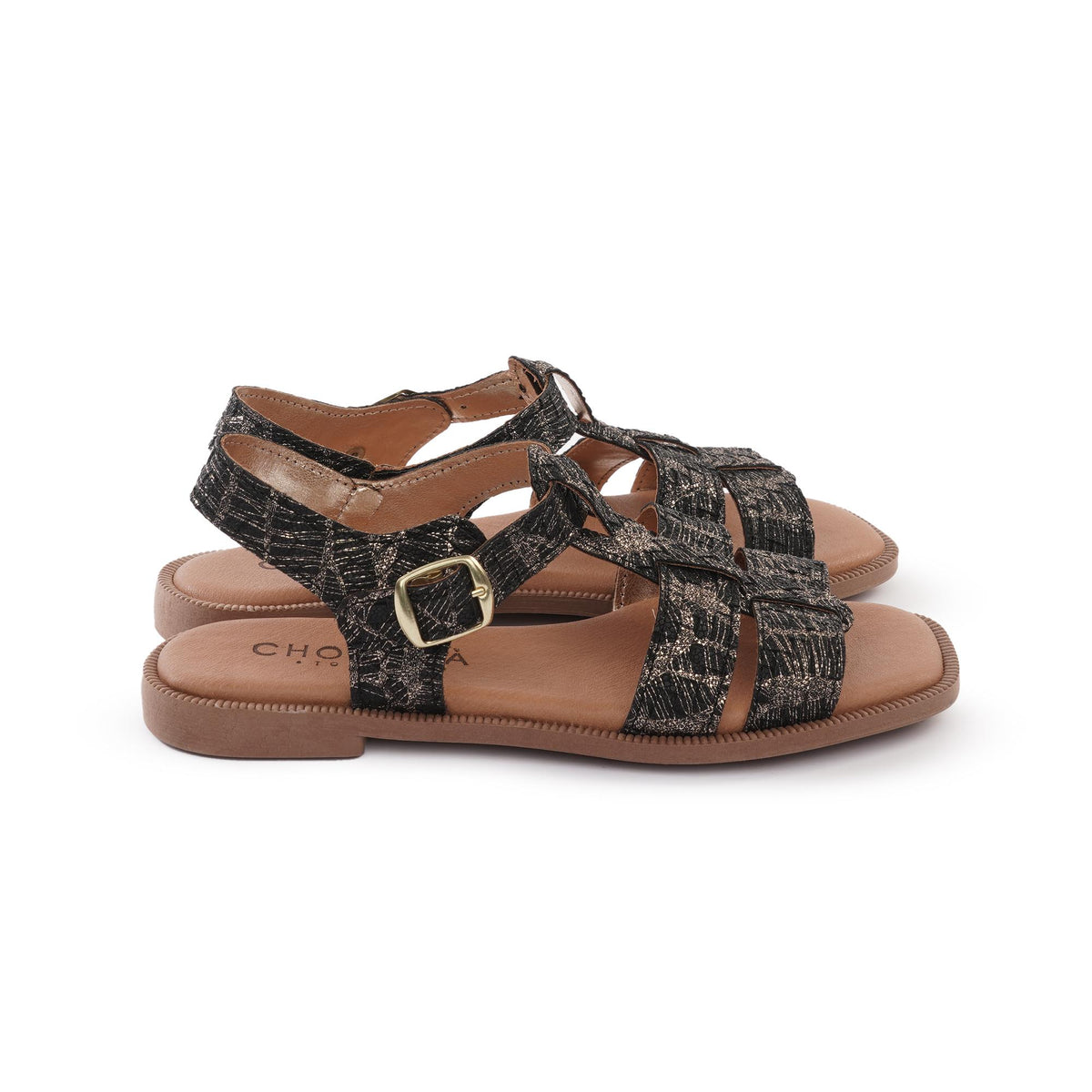 SANDALO FLAT T-BAR NERO<BR/><BR/><BR/> 