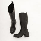 STIVALE TACCO ELASTICO E ZIP NERO 