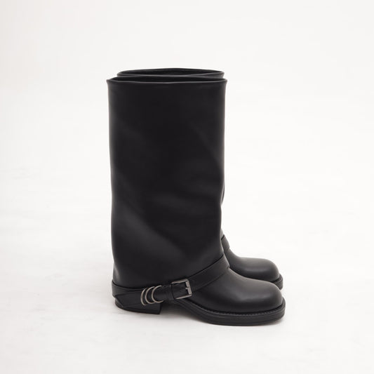 BIKER RISVOLTATO CINTURINO NERO MP2707-3PUNE CHOCOLA