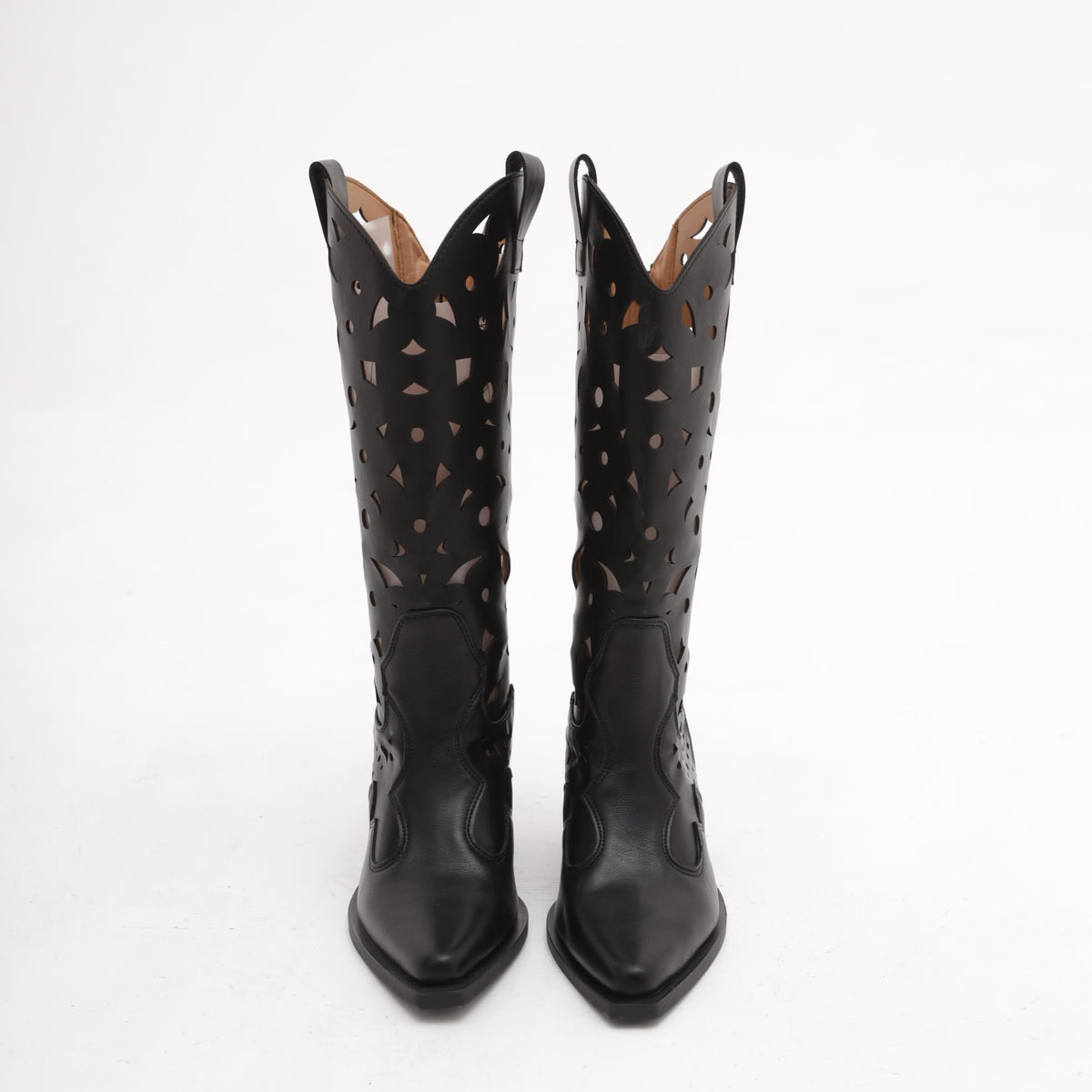 TEXANO ALTO TRAFORATO NERO<BR/> 