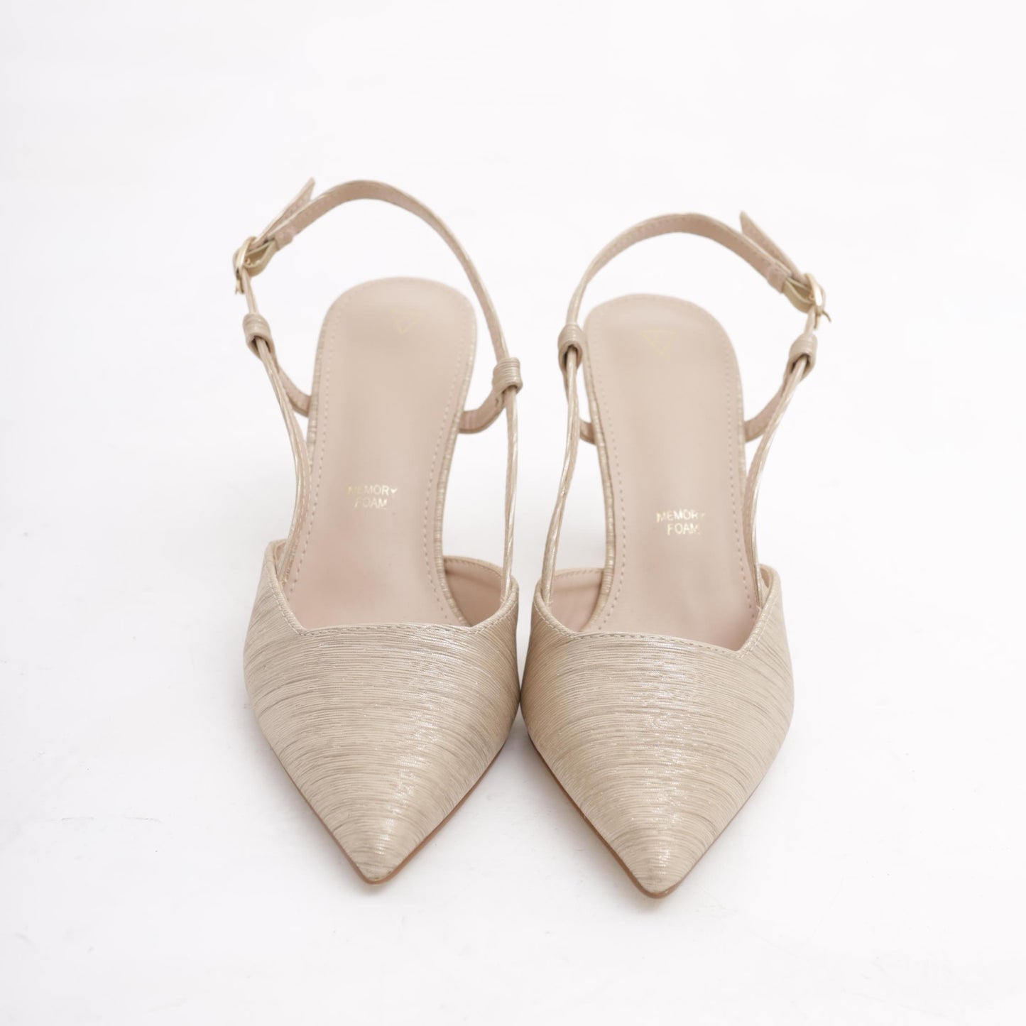 SLINGBACK CHIFFON CHAMPAGNE 