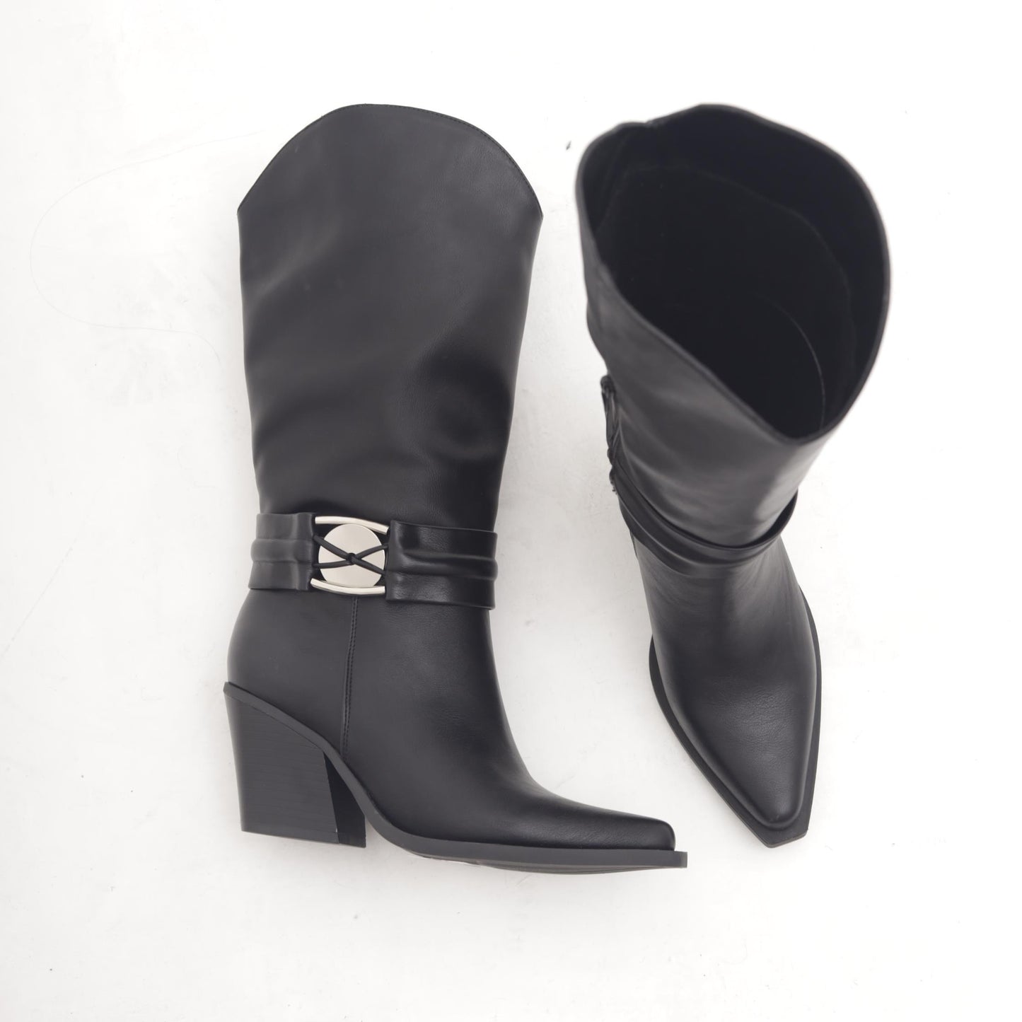 STIVALE TEXANO CINTURINO CAVIGLIA NERO MP2701-2PUNE CHOCOLA