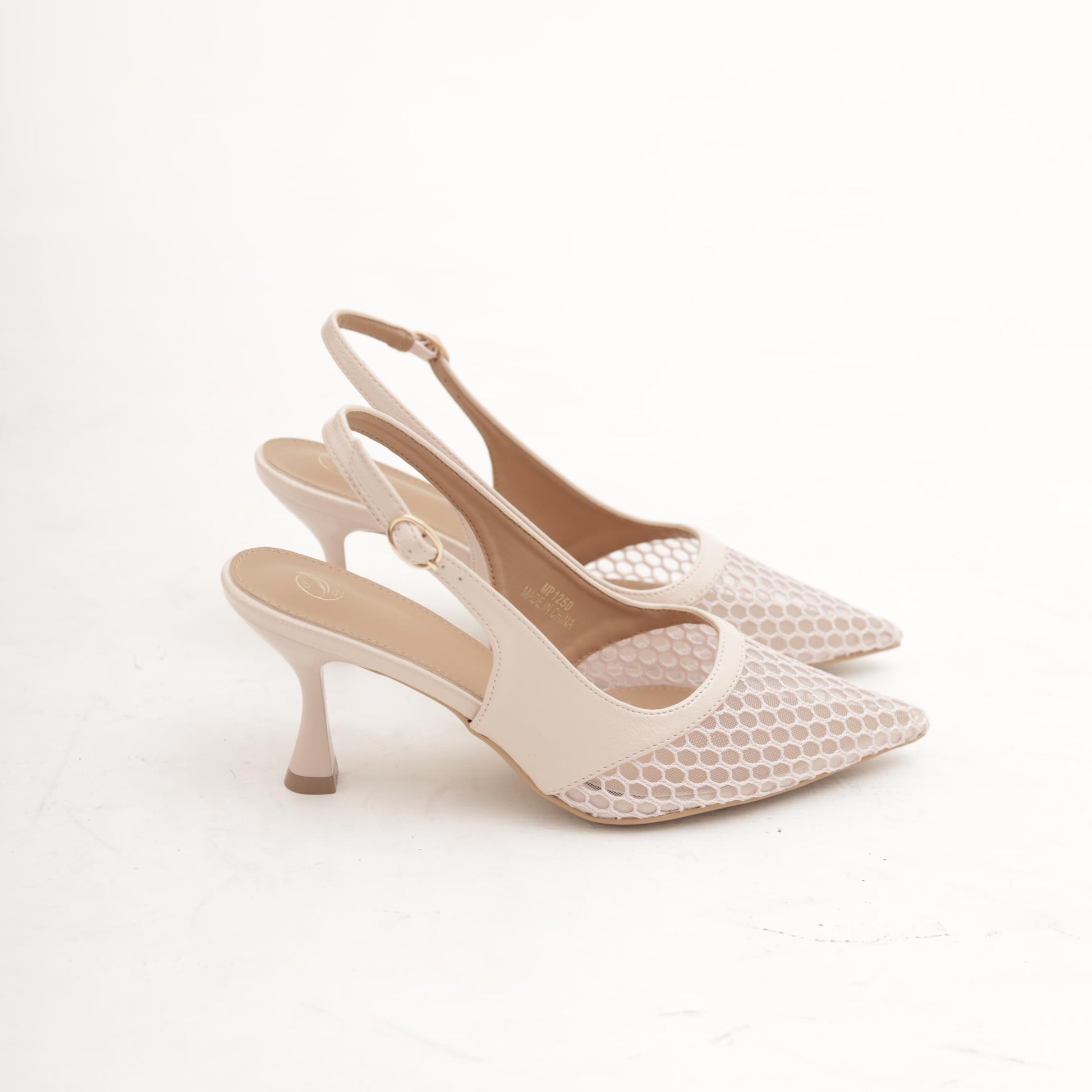 SLINGBACK RETE NUDE 