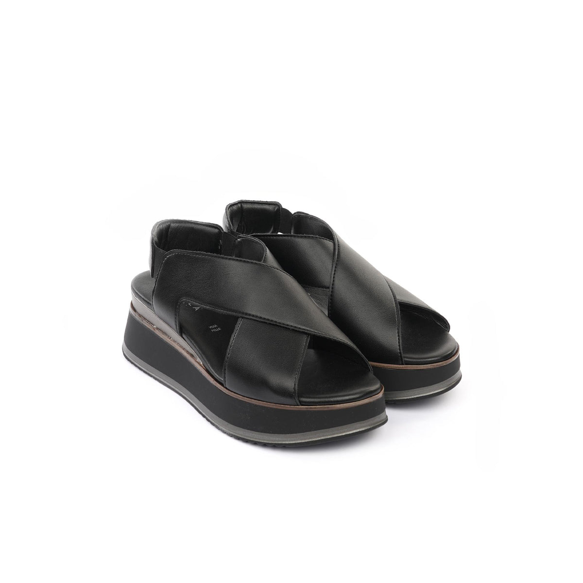 SANDALO ZEPPA INCROCIO NERO<BR/> 