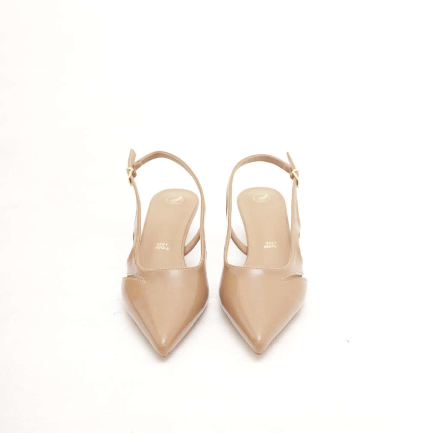 SLINGBACK INTAGLI DARK NUDE 