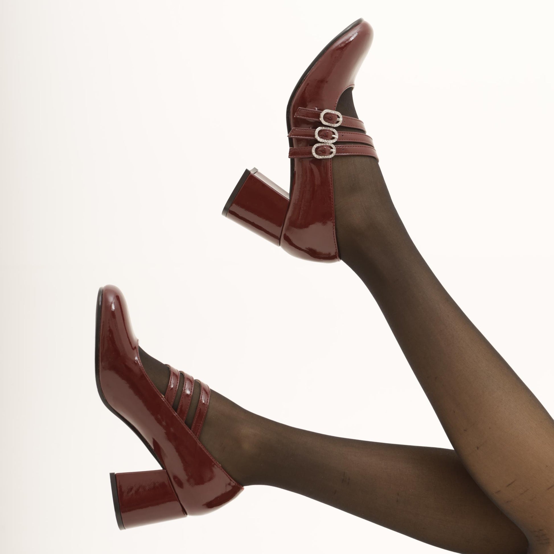 MARY JANE 3 CINTURINI BORDEAUX 