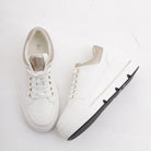 SNEAKERS FLATFORM BIANCO/PLATINO 