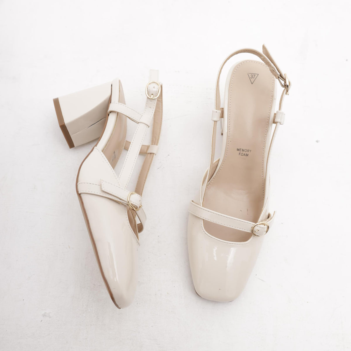 SLINGBACK CINTURINO PANNA 