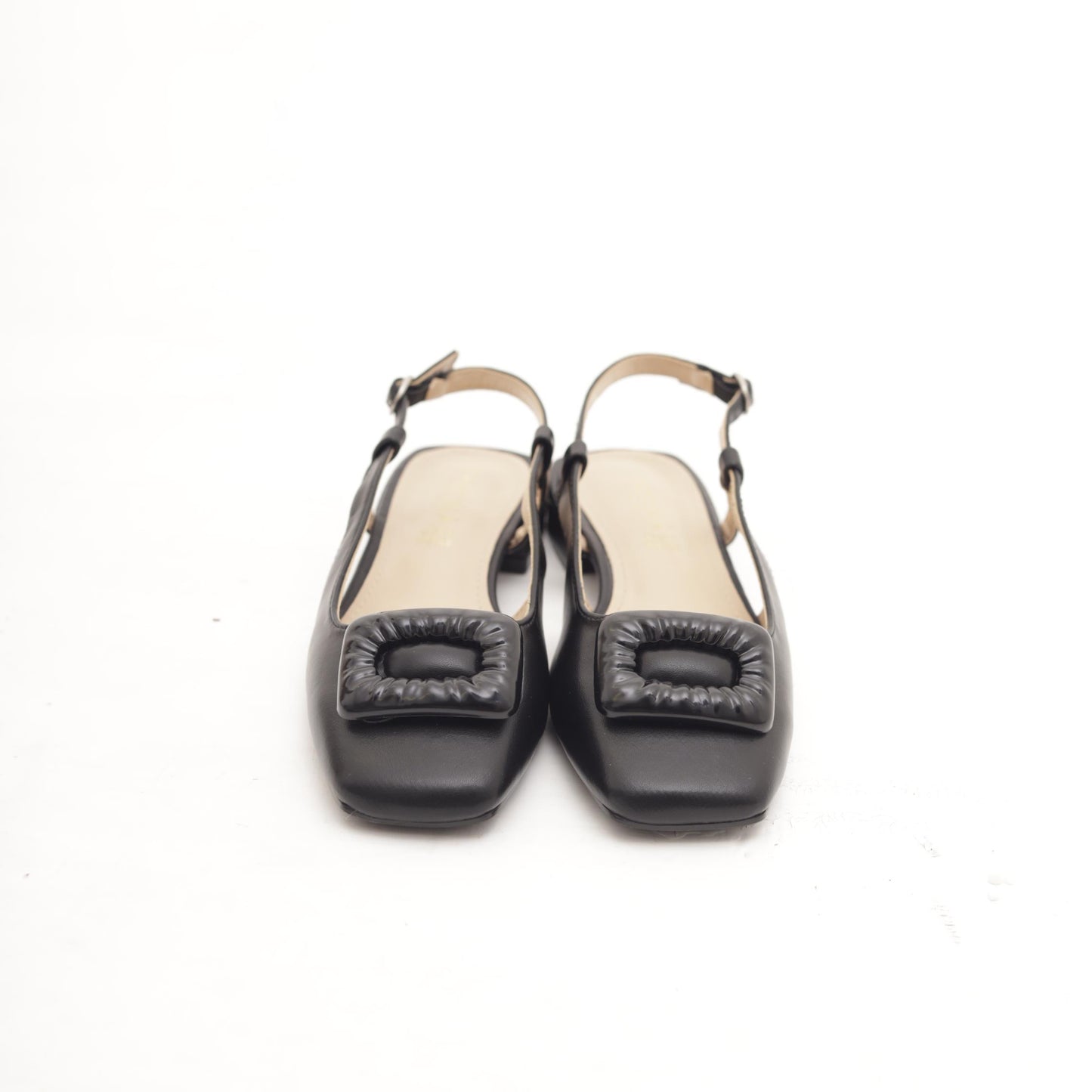 SLINGBACK FLAT ACCESSORIO NERO 