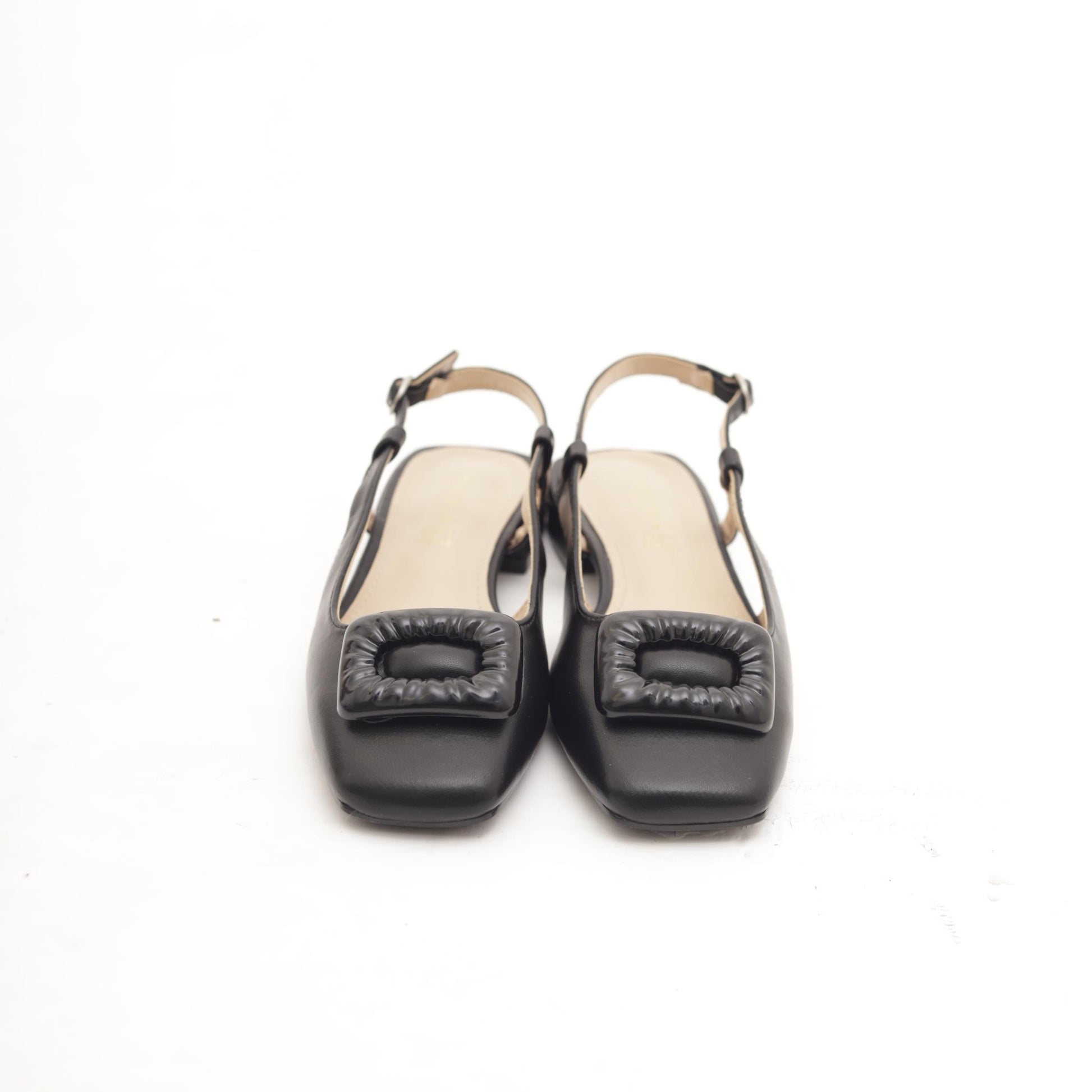 SLINGBACK FLAT ACCESSORIO NERO 