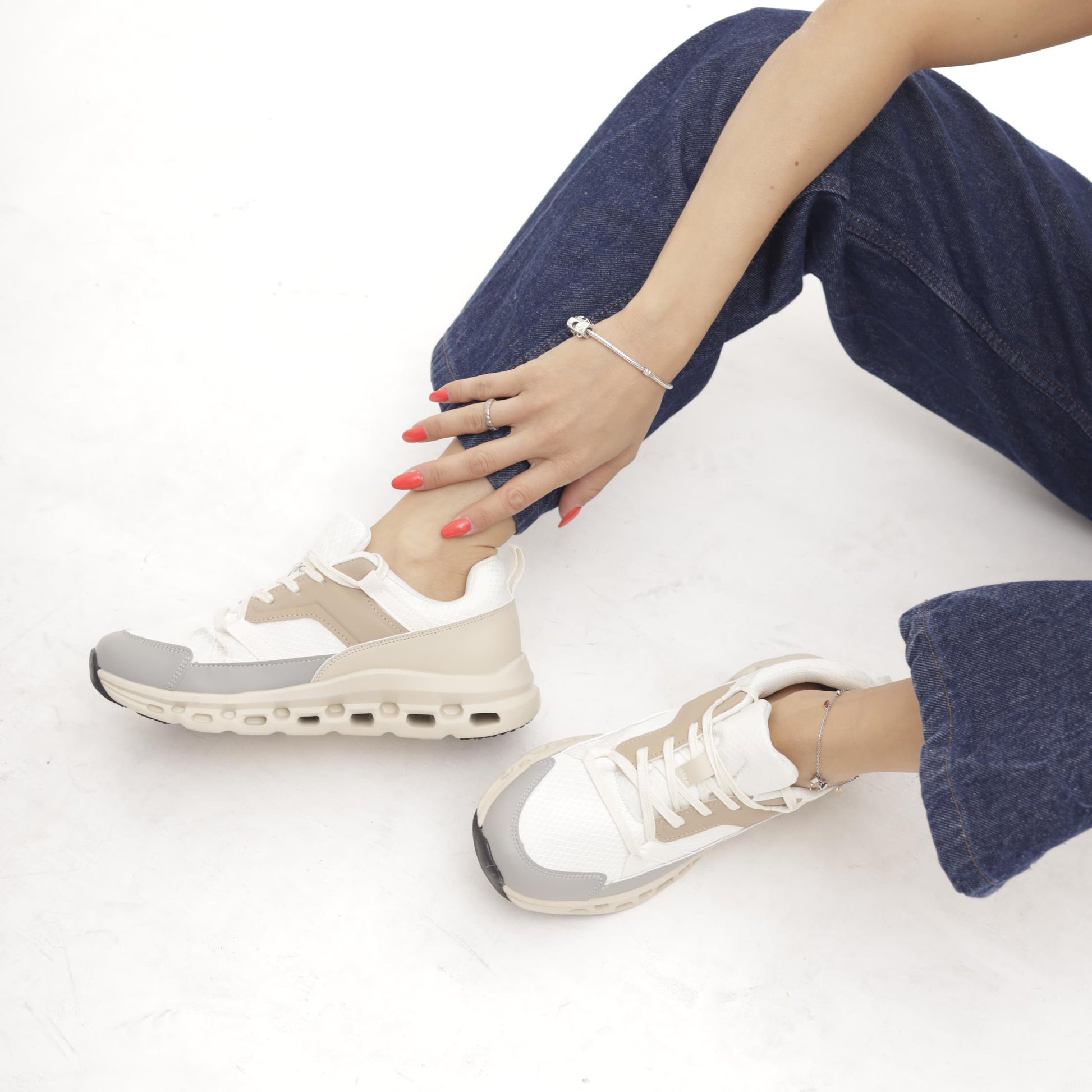 SNEAKERS RUNNING CLOUD BEIGE MP2605-4PUBE CHOCOLA