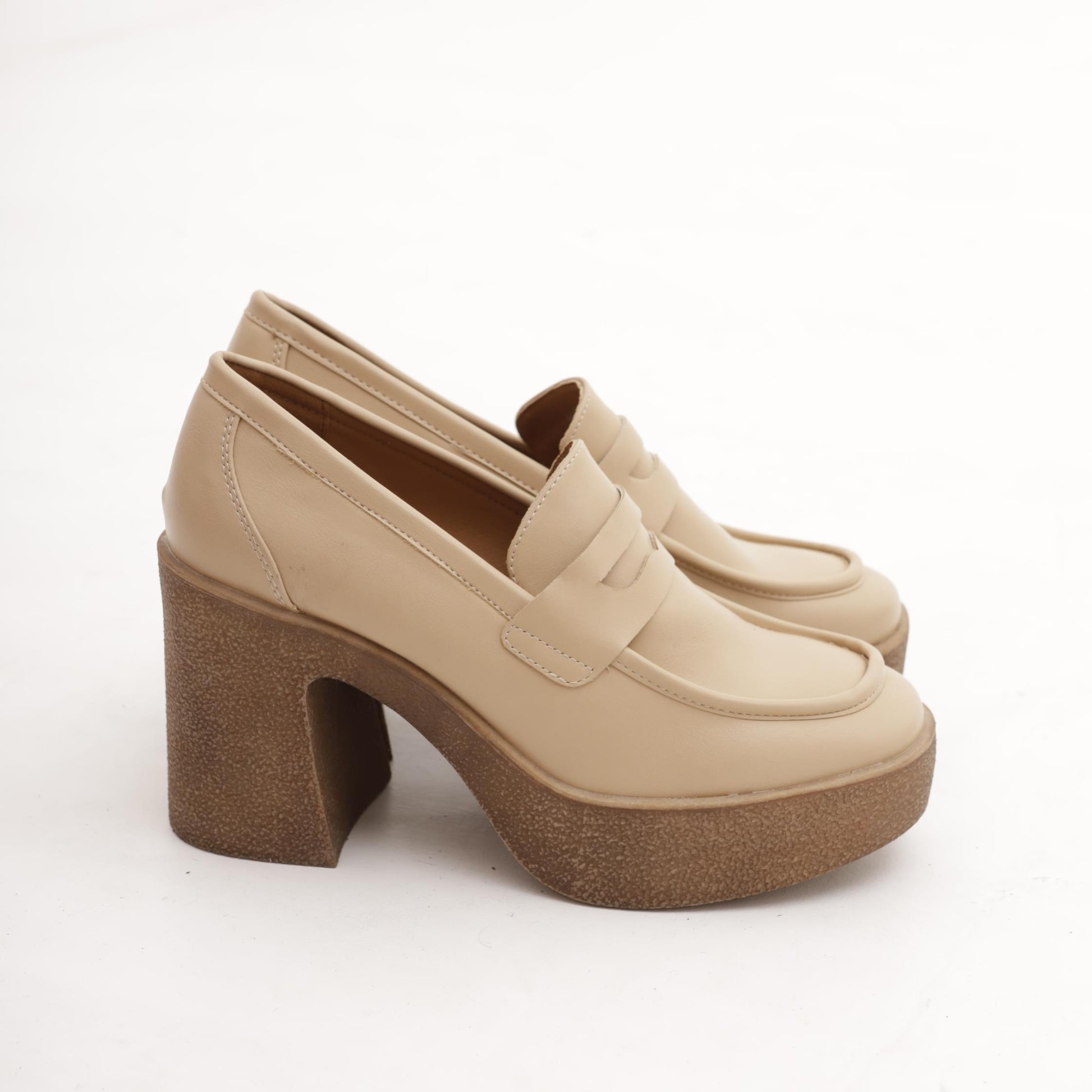 MOCASSINO CHUNKY LISCIO BEIGE MP350-3PUBE CHOCOLA