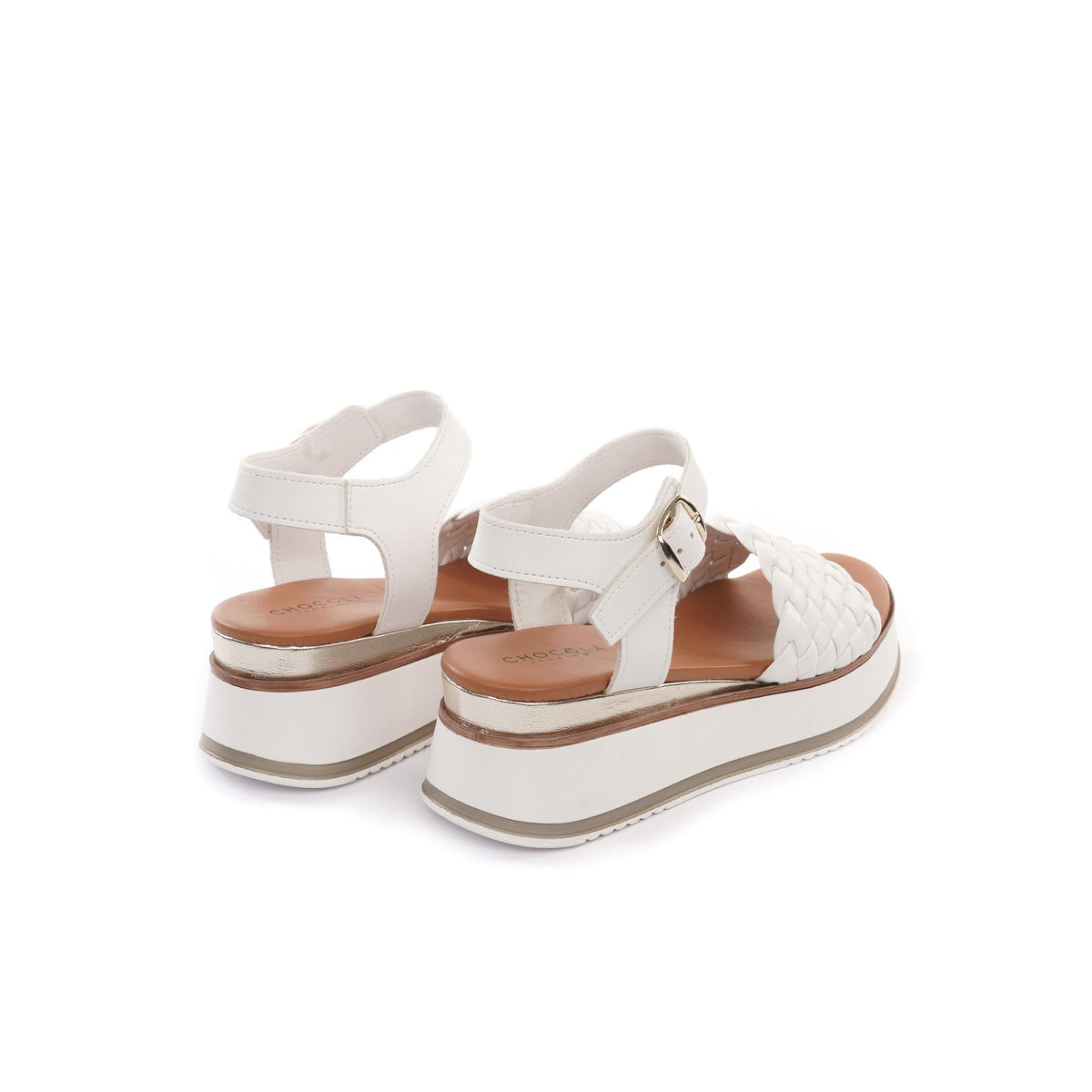 SANDALO ZEPPA TRECCIA BIANCO<BR/> 