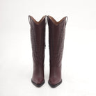 STIVALE TEXANO TACCO BORDEAUX 