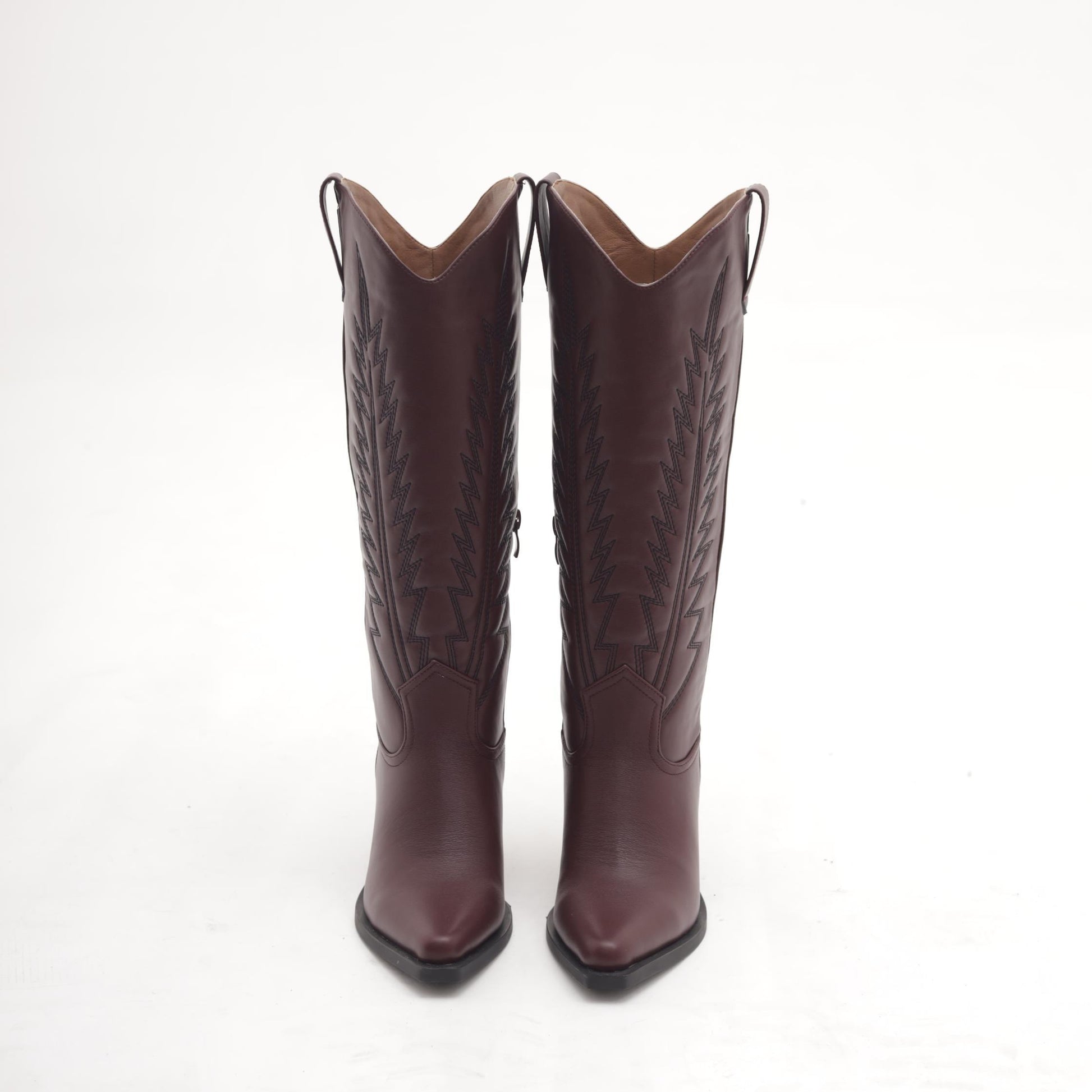 STIVALE TEXANO TACCO BORDEAUX 