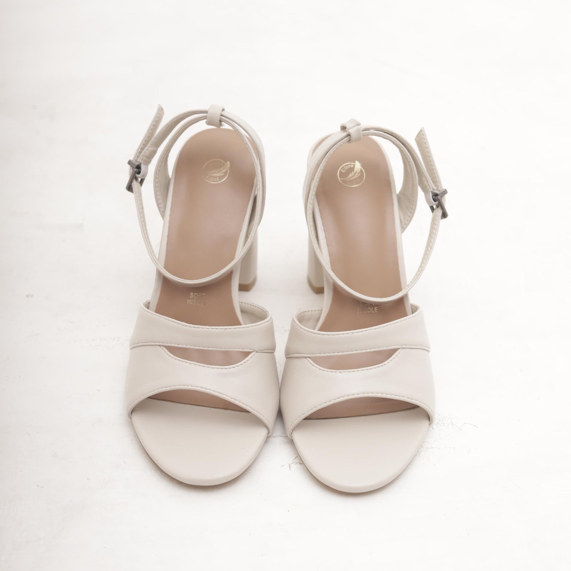 SANDALO FASCIA E CINTURINO BEIGE 