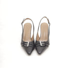 SLINGBACK DOPPIA FIBBIA NERO 