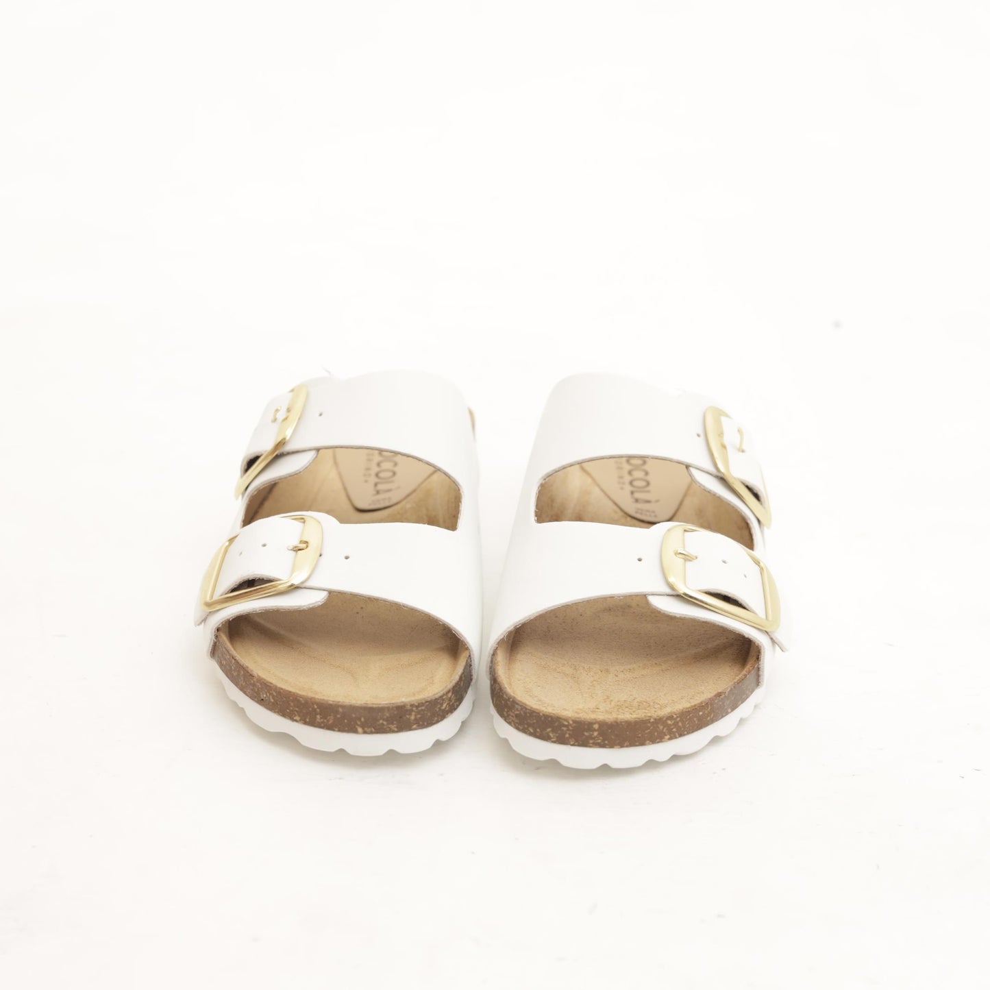 SANDALO BIO DOPPIA FASCIA BIANCO 