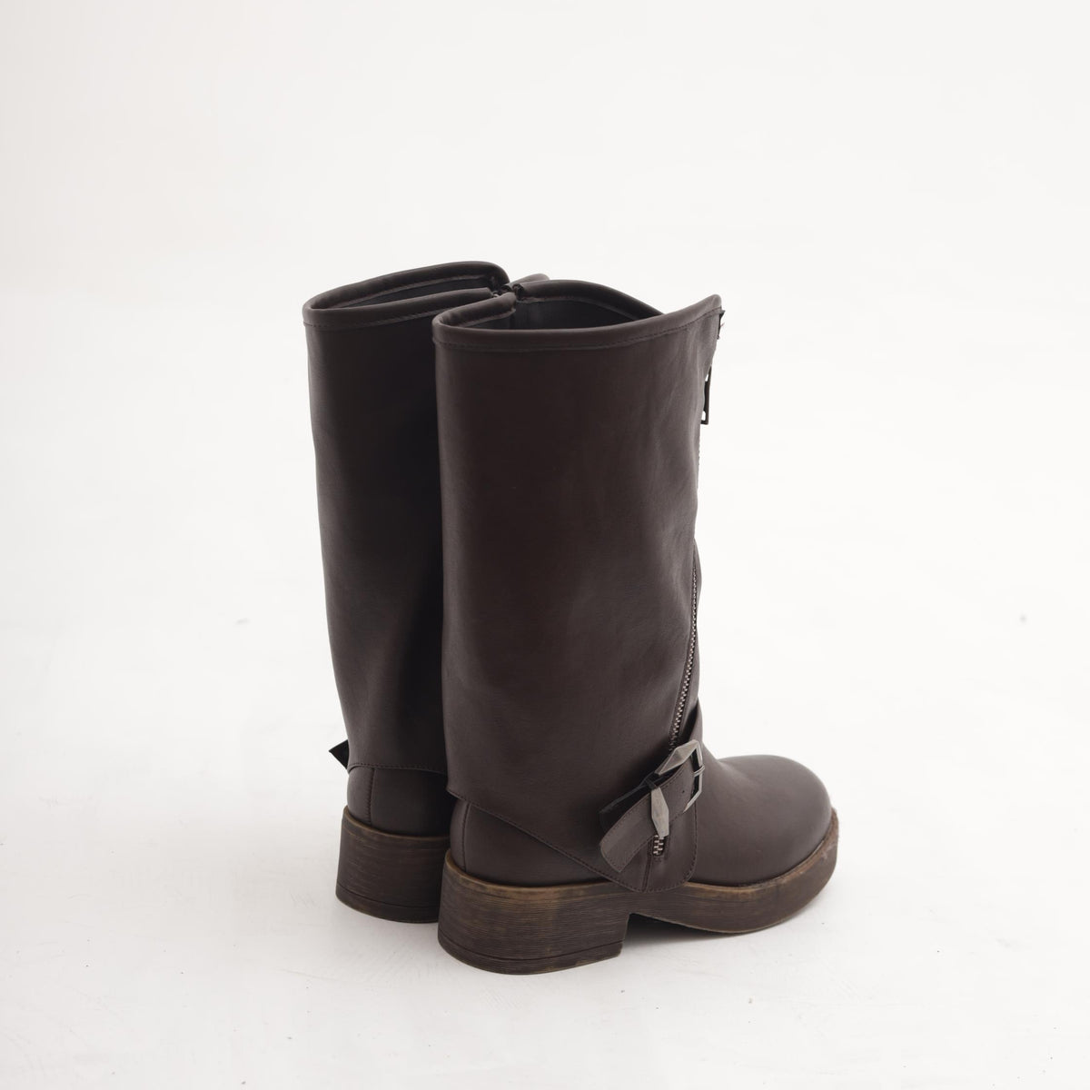 STIVALE BIKER ZIP TESTA DI MORO 