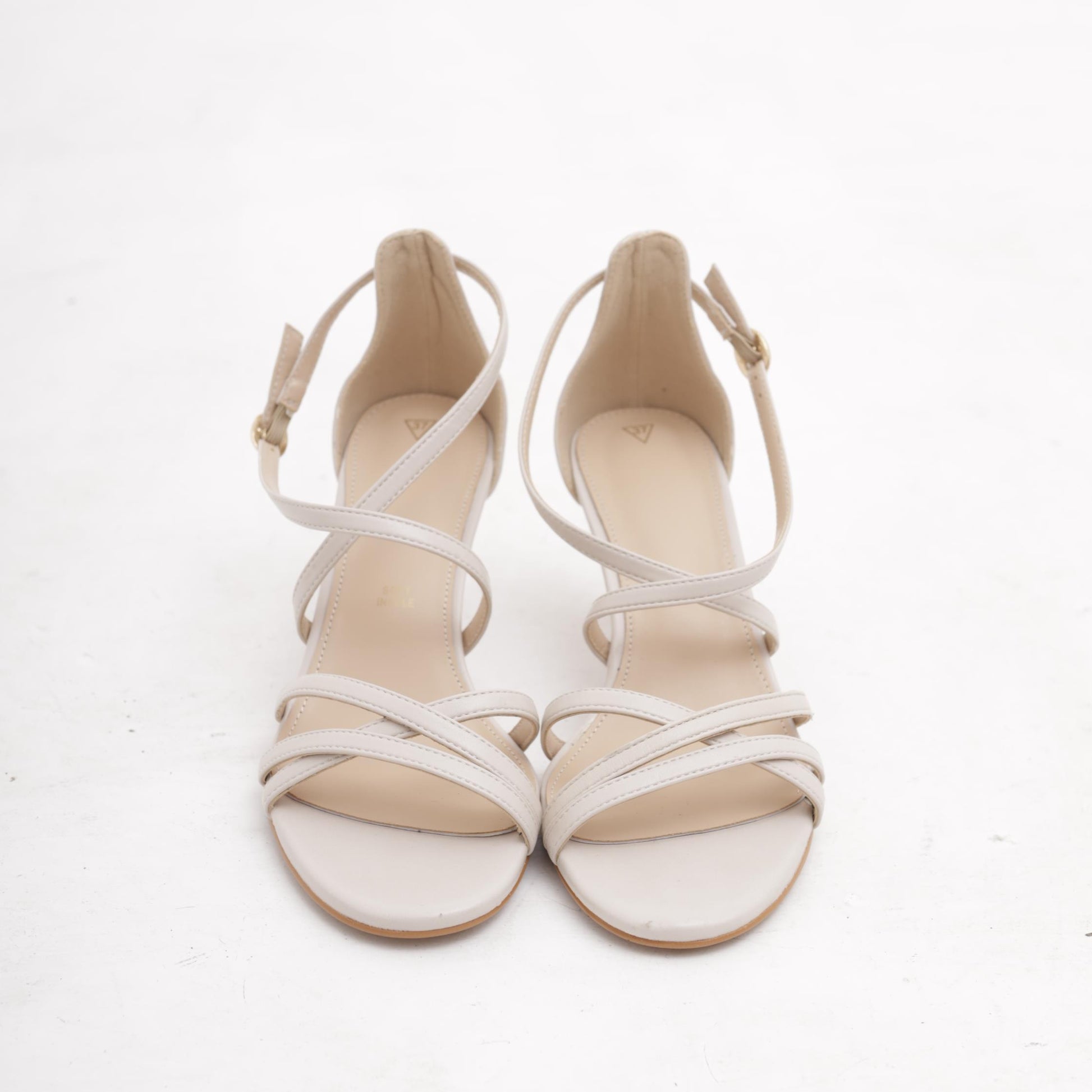 SANDALO FASCETTE INCROCIATE PANNA 