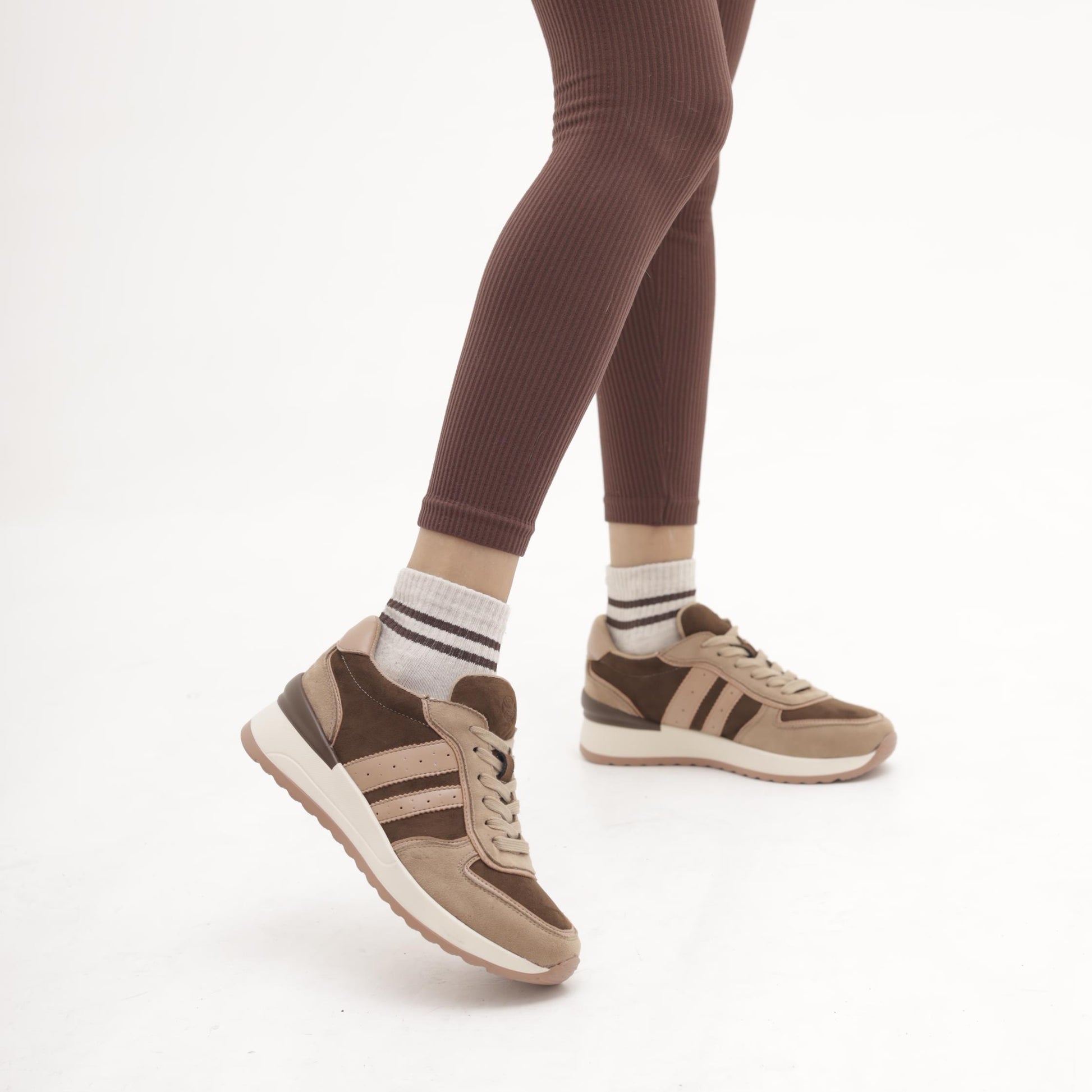 SNEAKERS ALTA RUNNING MARRONE 