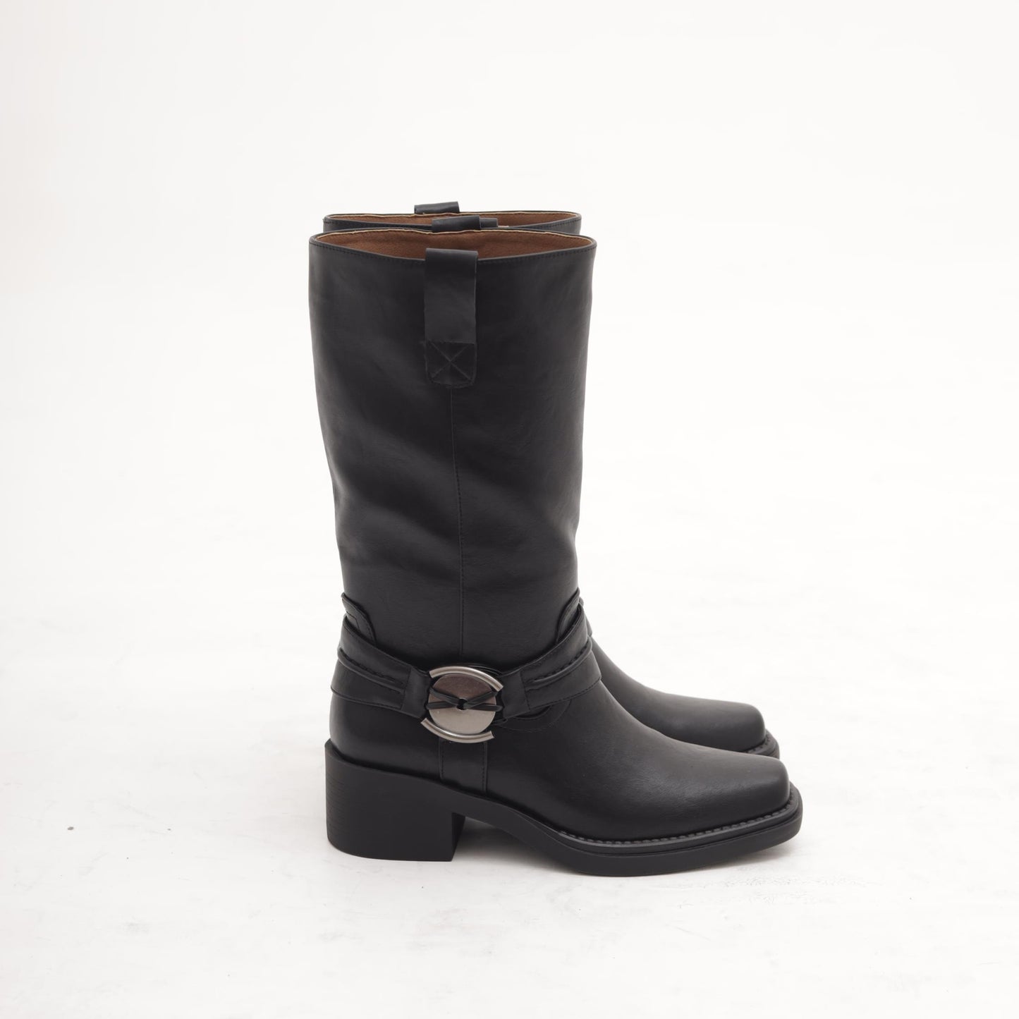 STIVALE TEXANO CINTURINO CAVIGLIA NERO MP2741-2PUNE CHOCOLA