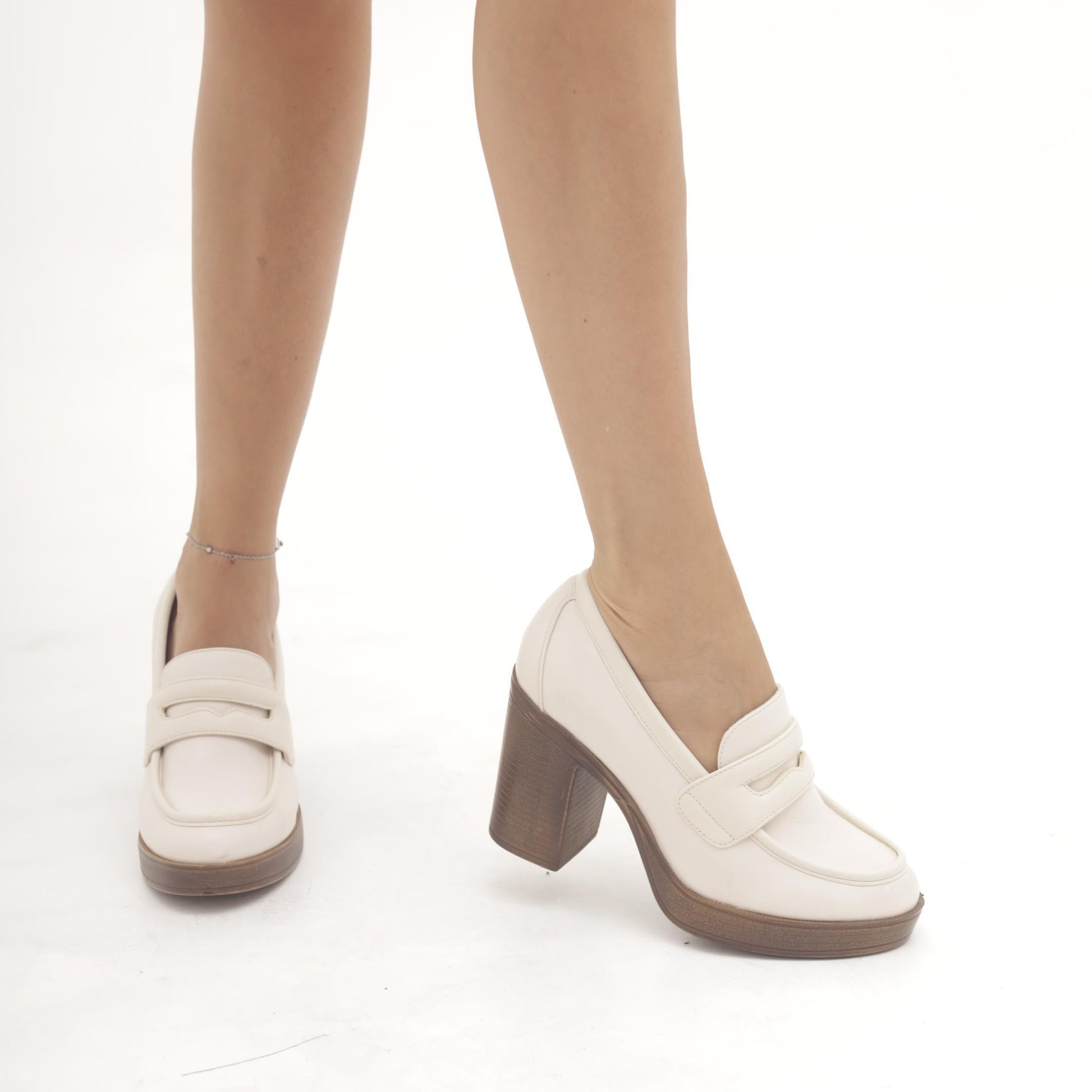 MOCASSINO TACCO PANNA MP354PUPANNA CHOCOLA