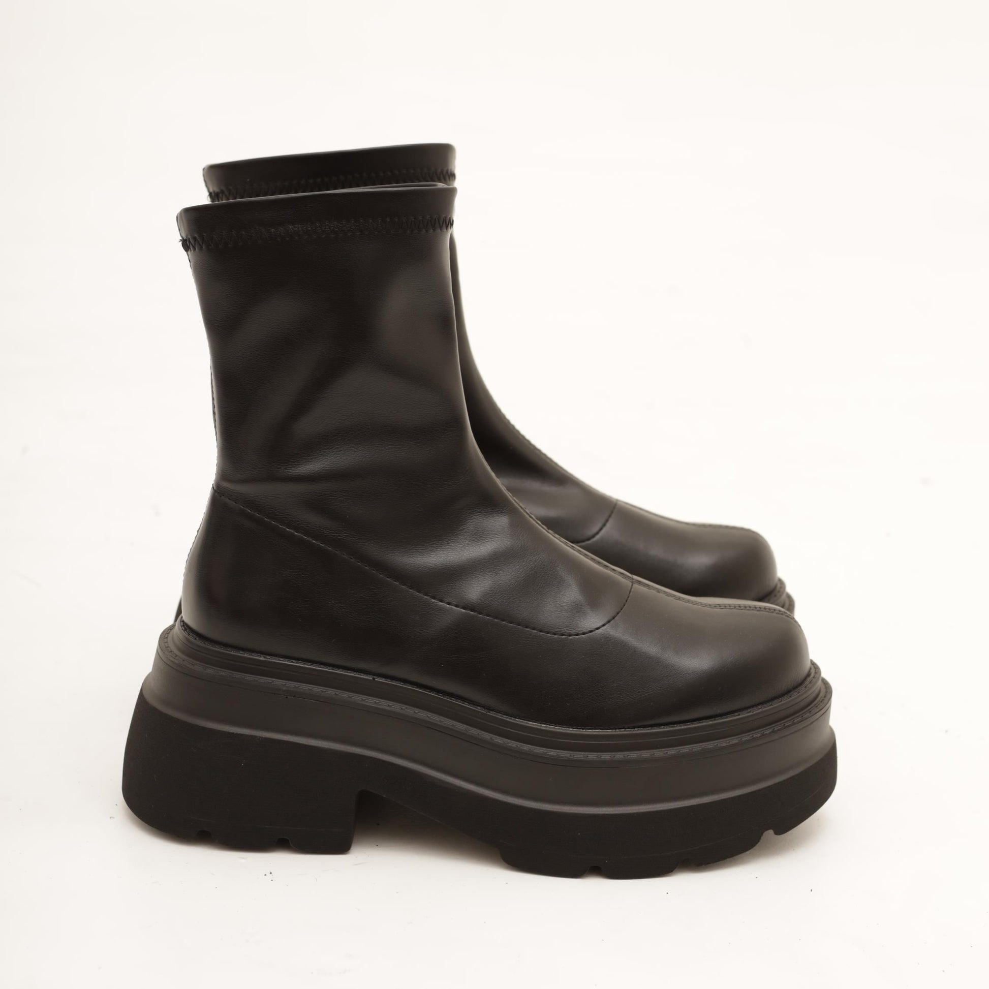 STIVALETTO STRETCH PLATFORM NERO 