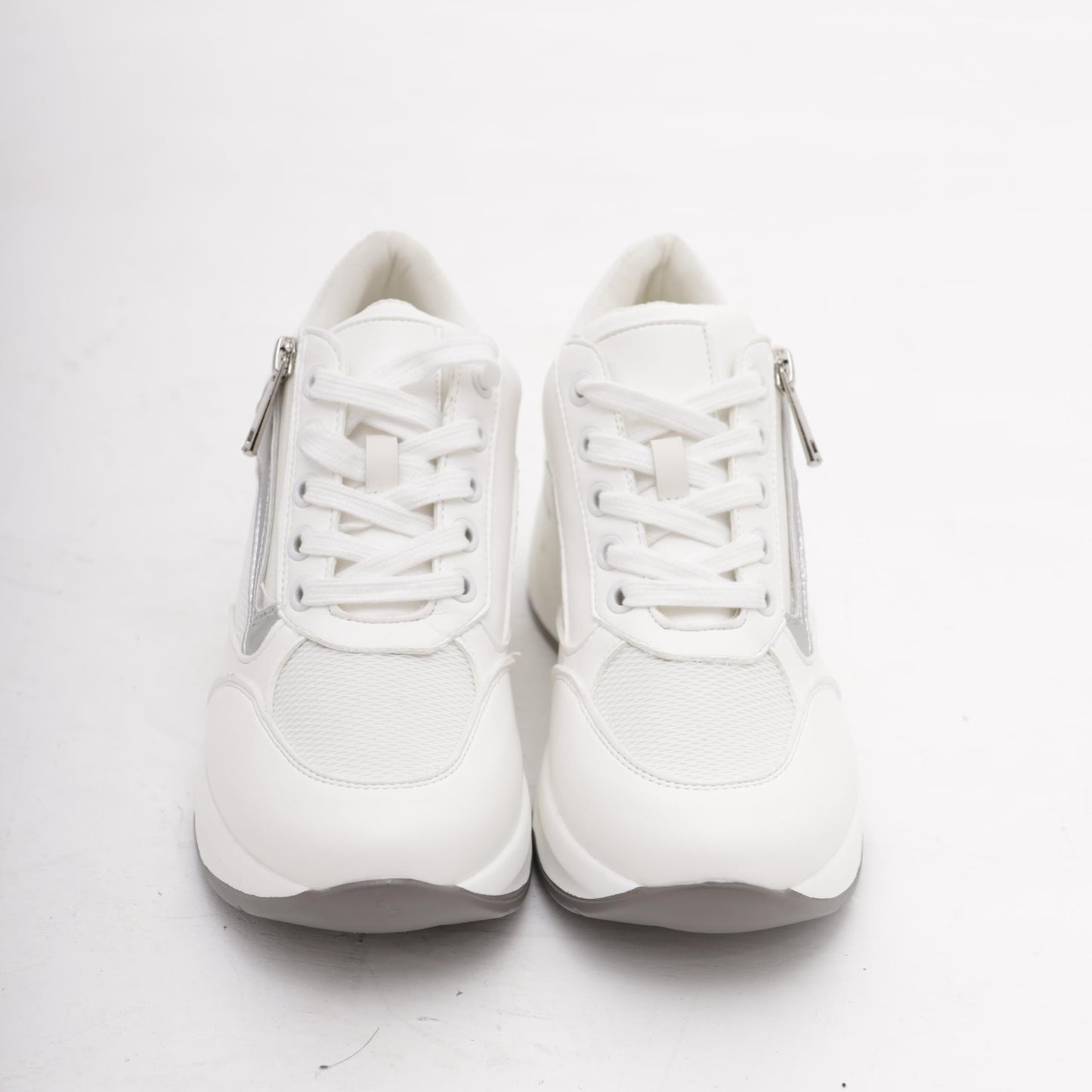 SNEAKERS ALTA ZIP BIANCO<BR/> 